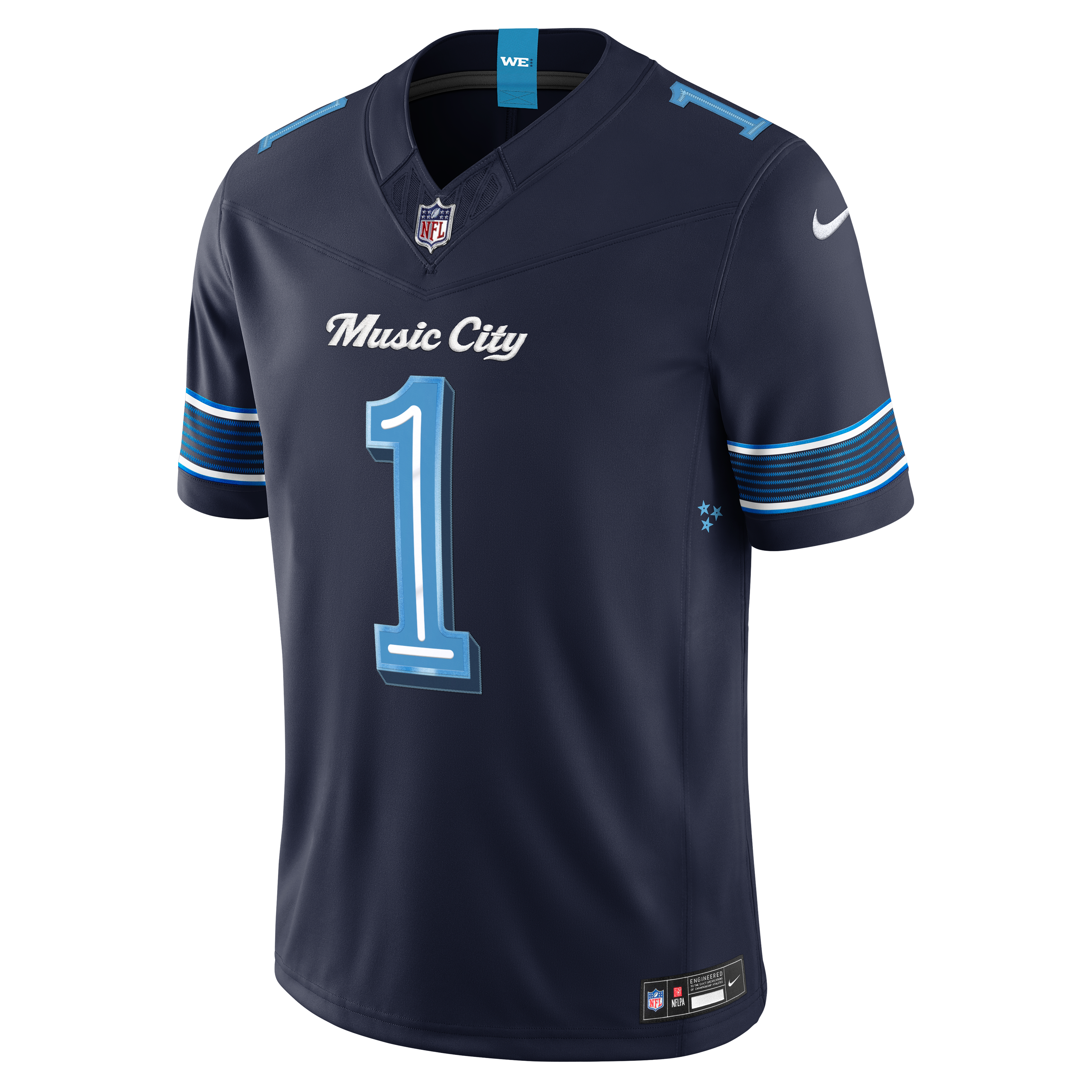 Men's Nike Cameron Ward Navy Tennessee Titans 2026 Rivalries Collection Stitched Limited Jersey