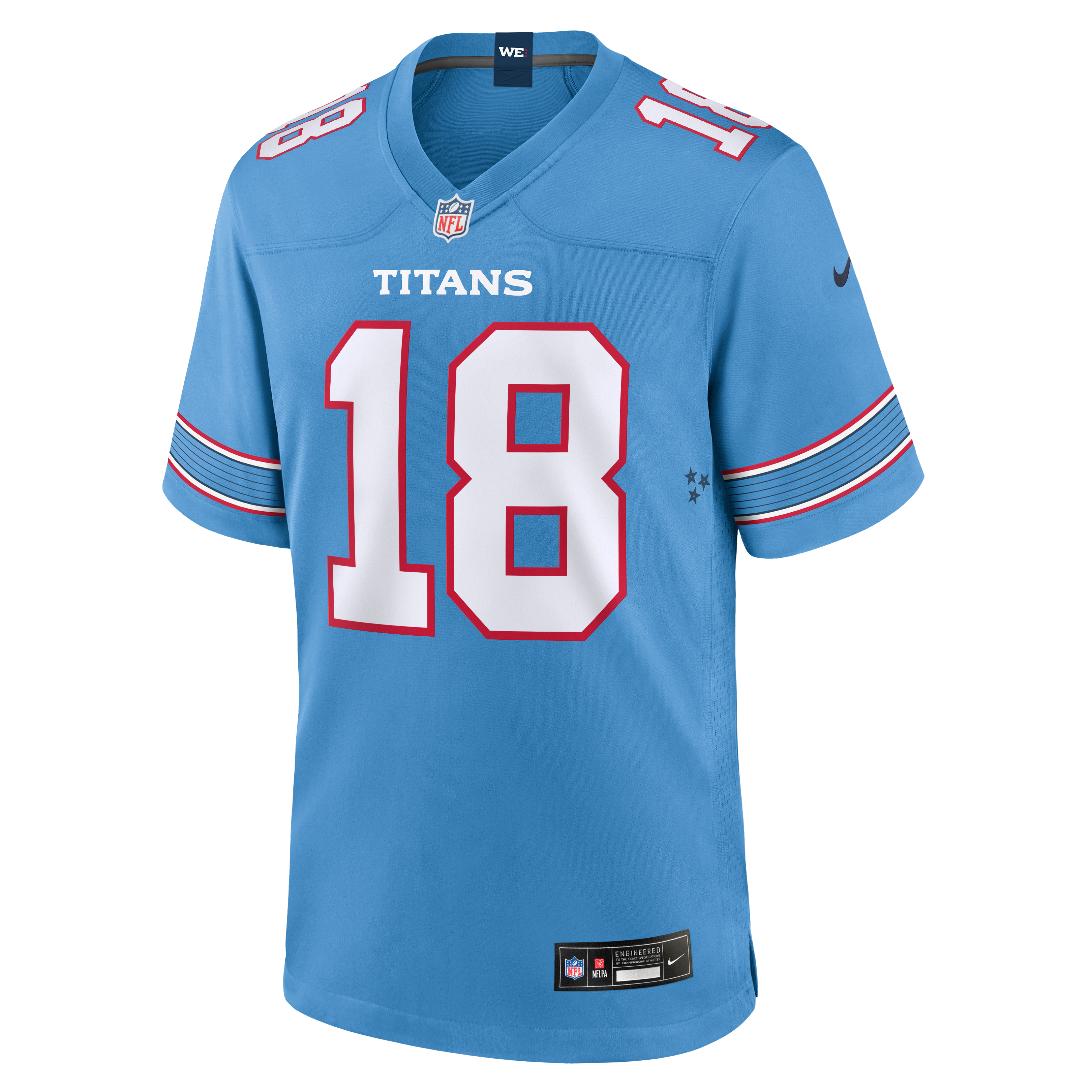 Maillot de match Nike Cordale Flott bleu clair des Tennessee Titans pour homme