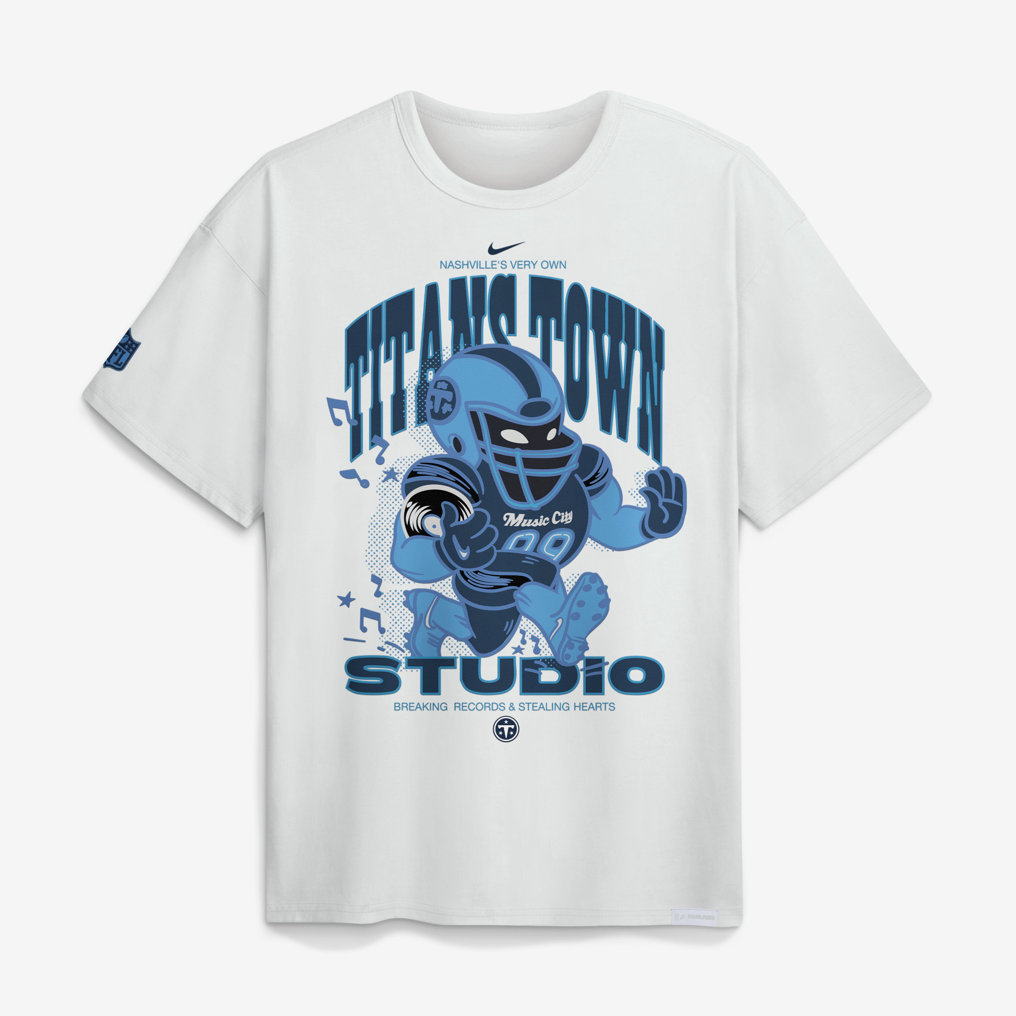 T-shirt Nike Max90 crème pour homme, collection Tennessee Titans 2026 Rivalries