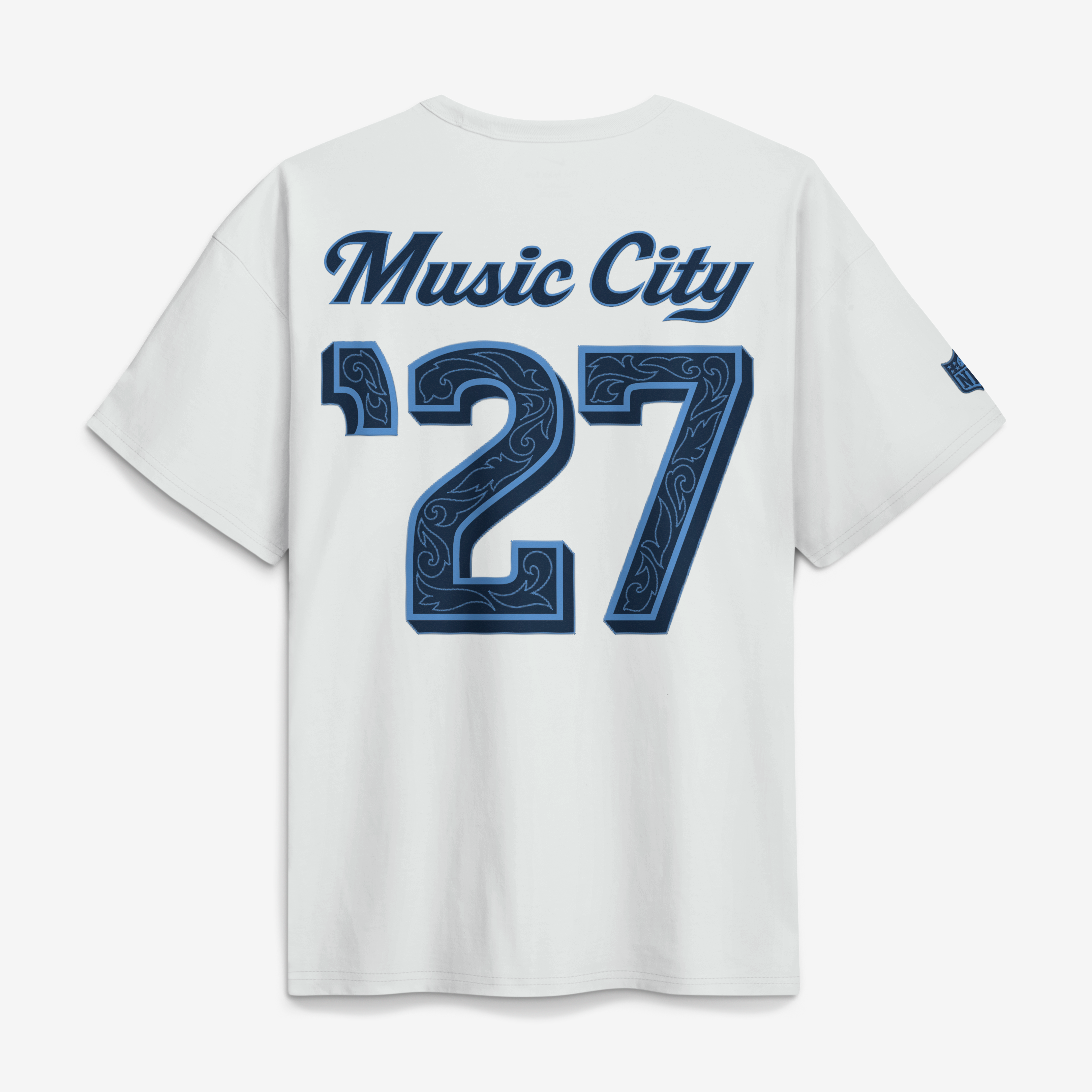 T-shirt Nike Max90 crème pour homme, collection Tennessee Titans 2026 Rivalries