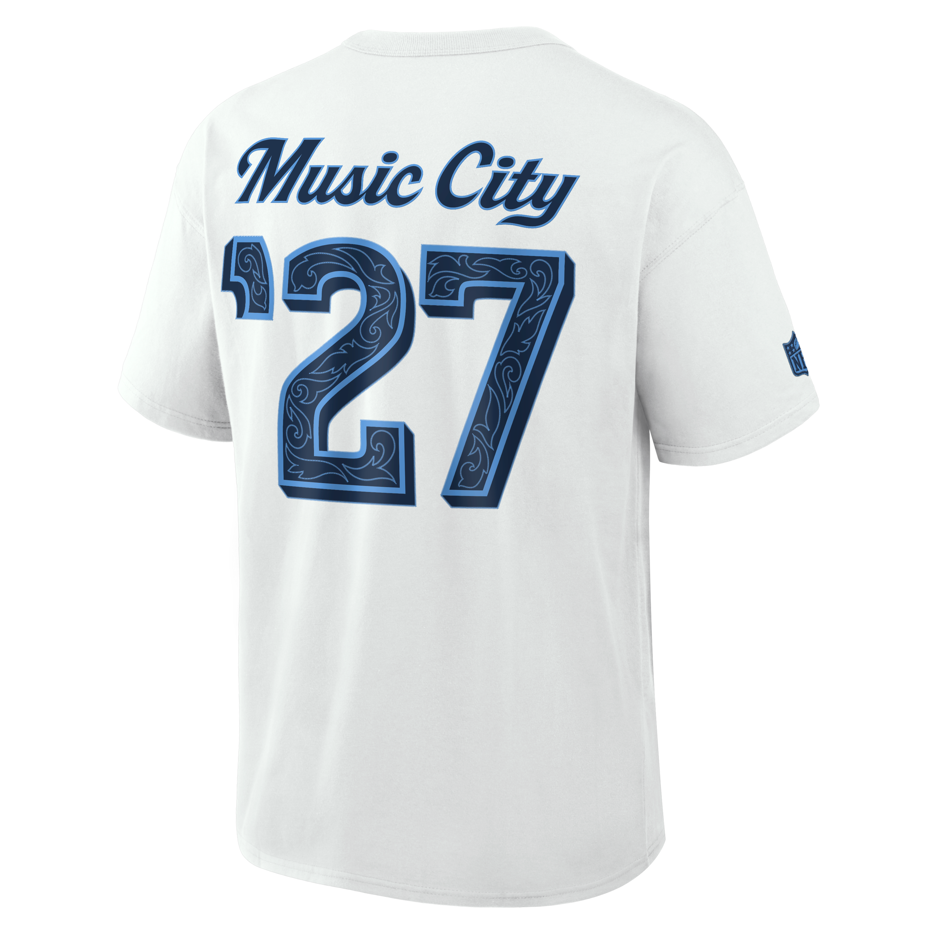 T-shirt Nike Max90 crème pour homme, collection Tennessee Titans 2026 Rivalries