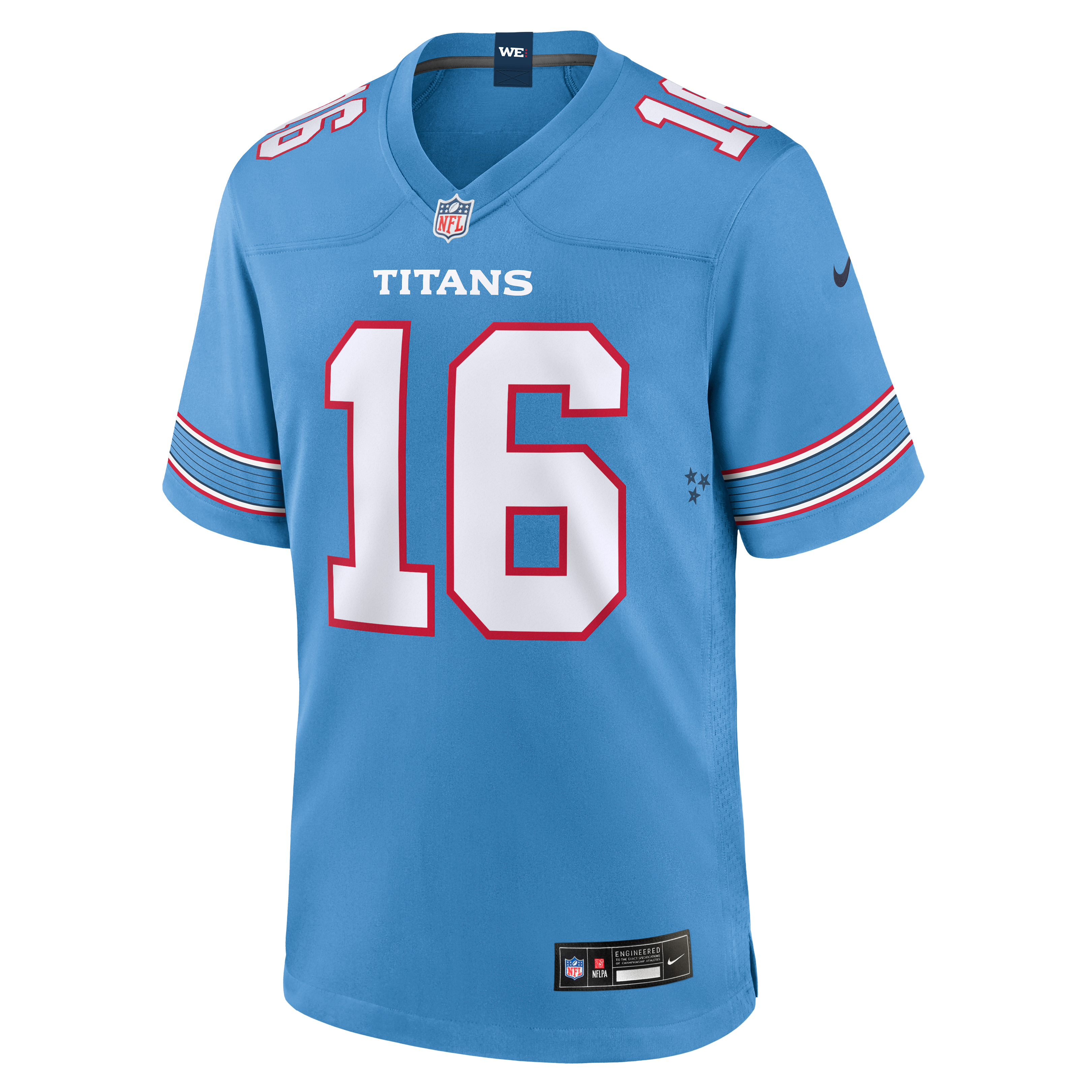 Maillot de match Nike Hendon Hooker bleu clair des Tennessee Titans pour homme