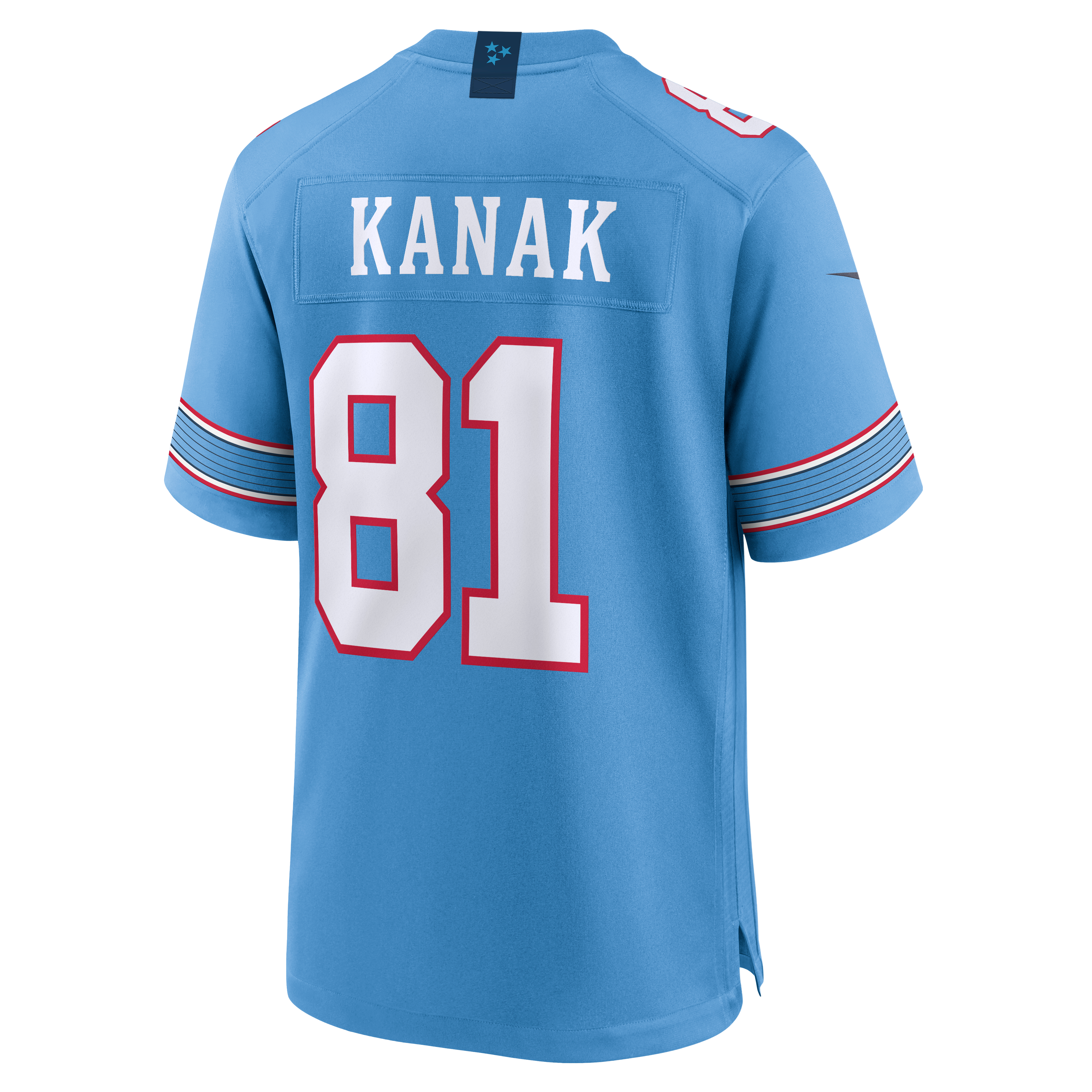 Men's Nike Jaren Kanak Light Blue Tennessee Titans Team Game Jersey