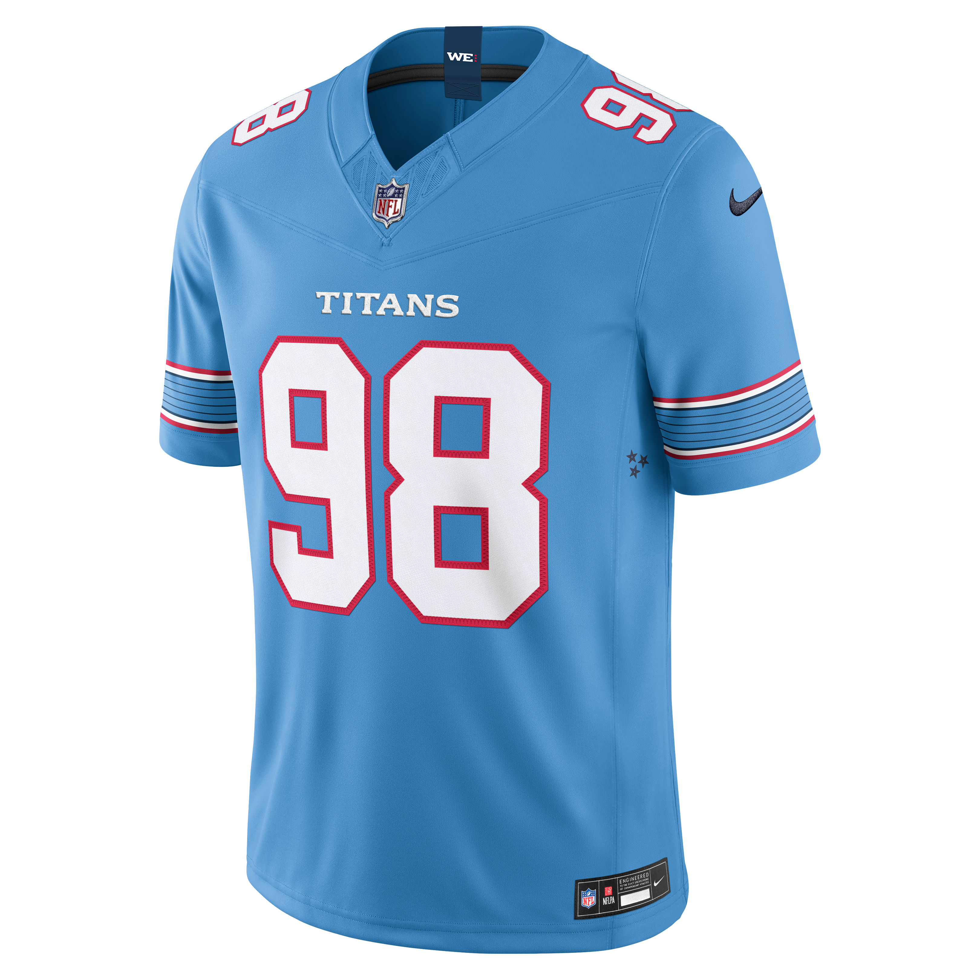 Men's Nike Jeffery Simmons White Tennessee Titans Vapor F.U.S.E. Stitched Limited Jersey