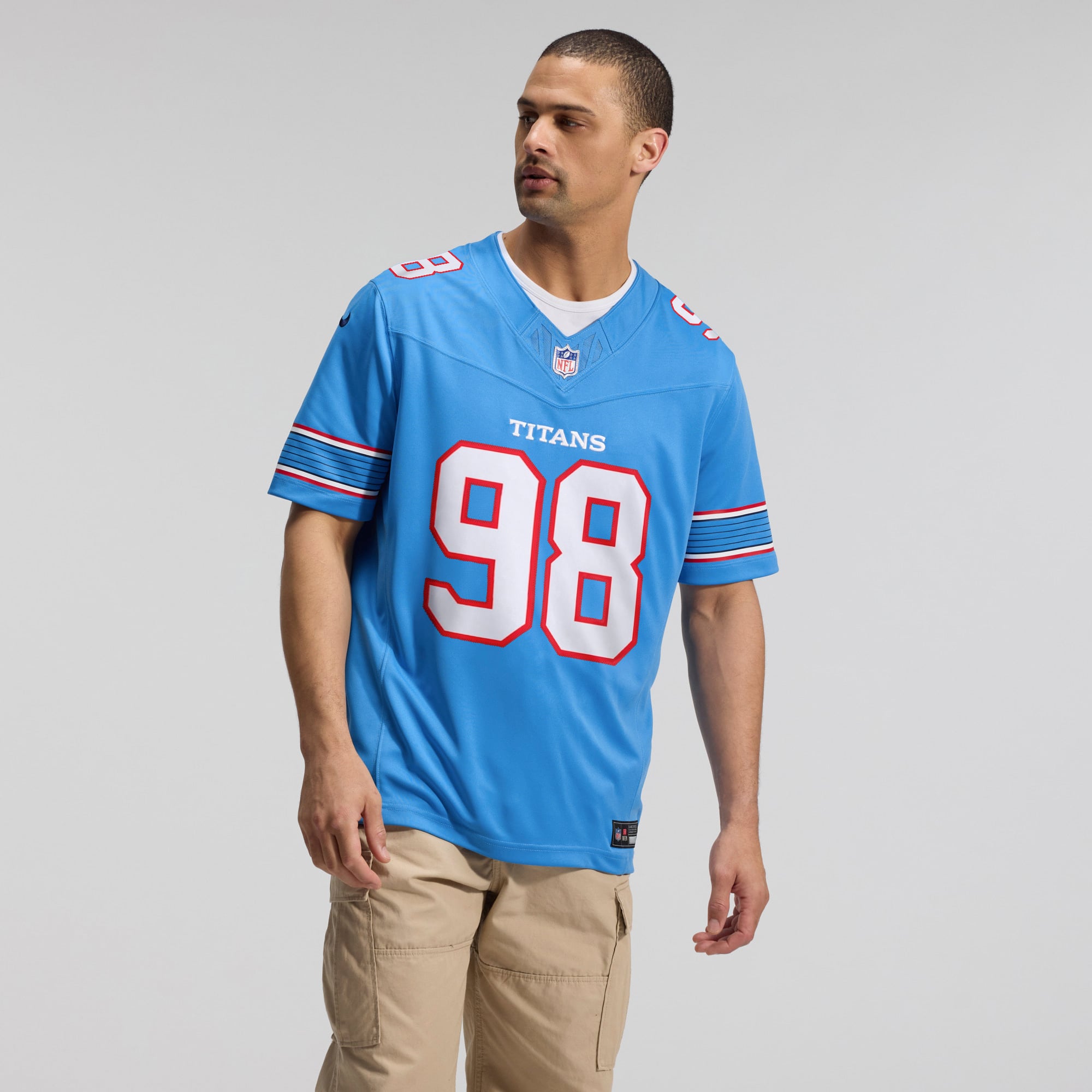 Men's Nike Jeffery Simmons White Tennessee Titans Vapor F.U.S.E. Stitched Limited Jersey