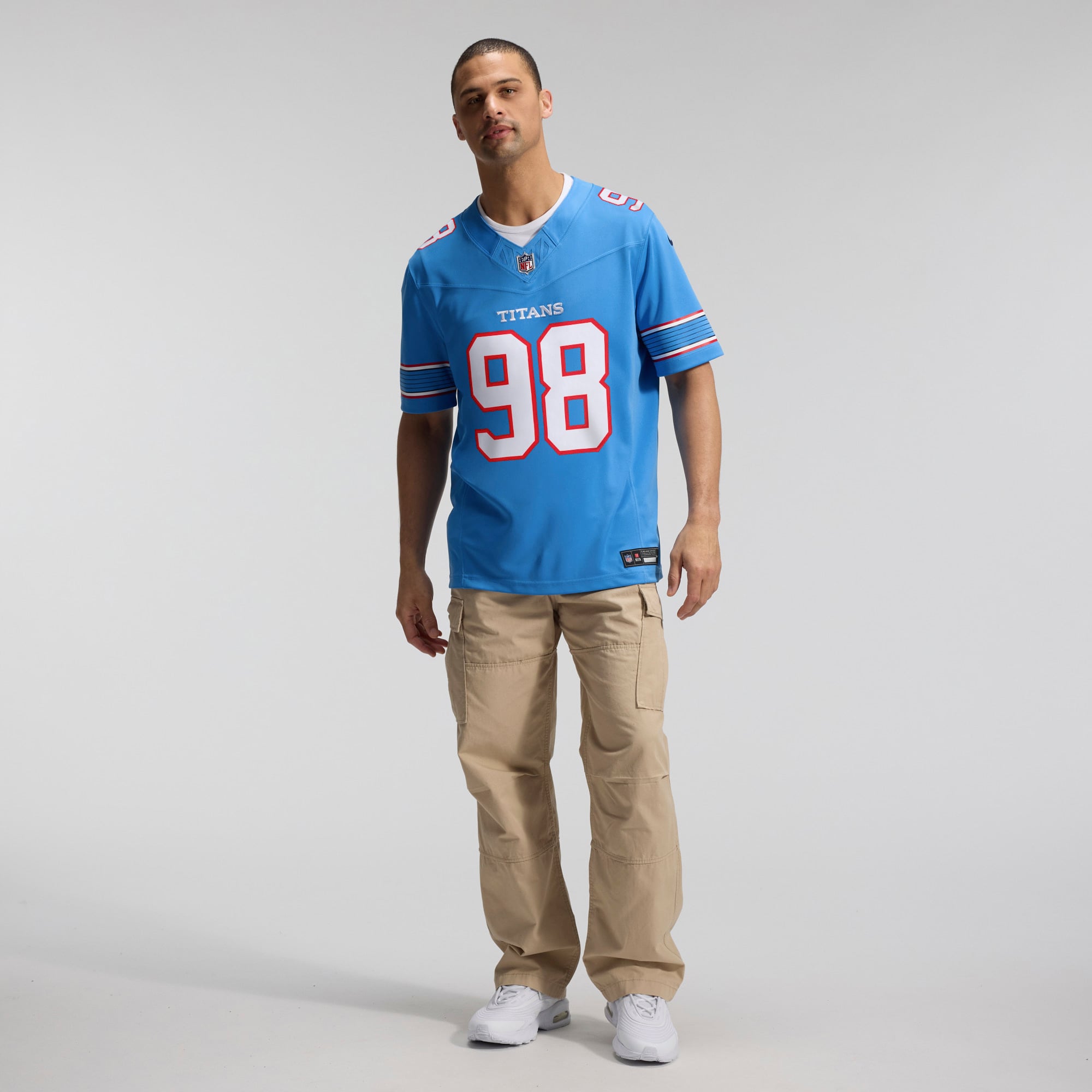 Men's Nike Jeffery Simmons White Tennessee Titans Vapor F.U.S.E. Stitched Limited Jersey