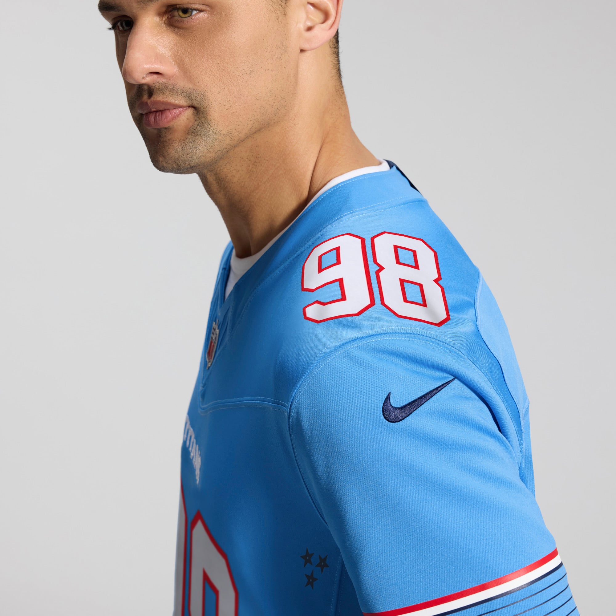 Men's Nike Jeffery Simmons White Tennessee Titans Vapor F.U.S.E. Stitched Limited Jersey