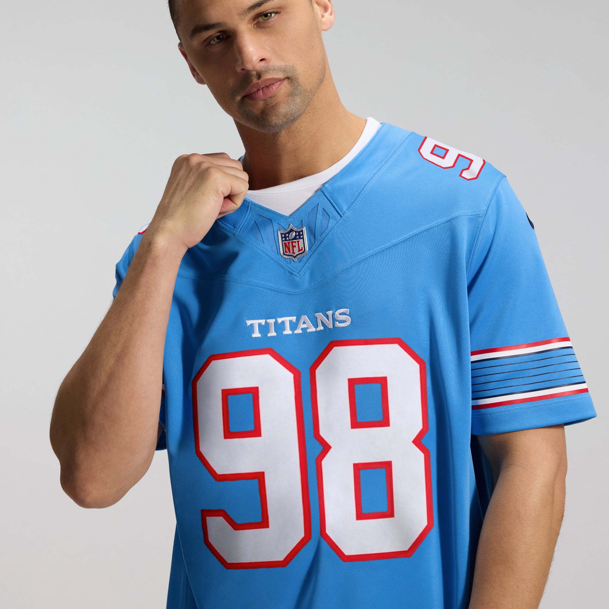 Men's Nike Jeffery Simmons White Tennessee Titans Vapor F.U.S.E. Stitched Limited Jersey