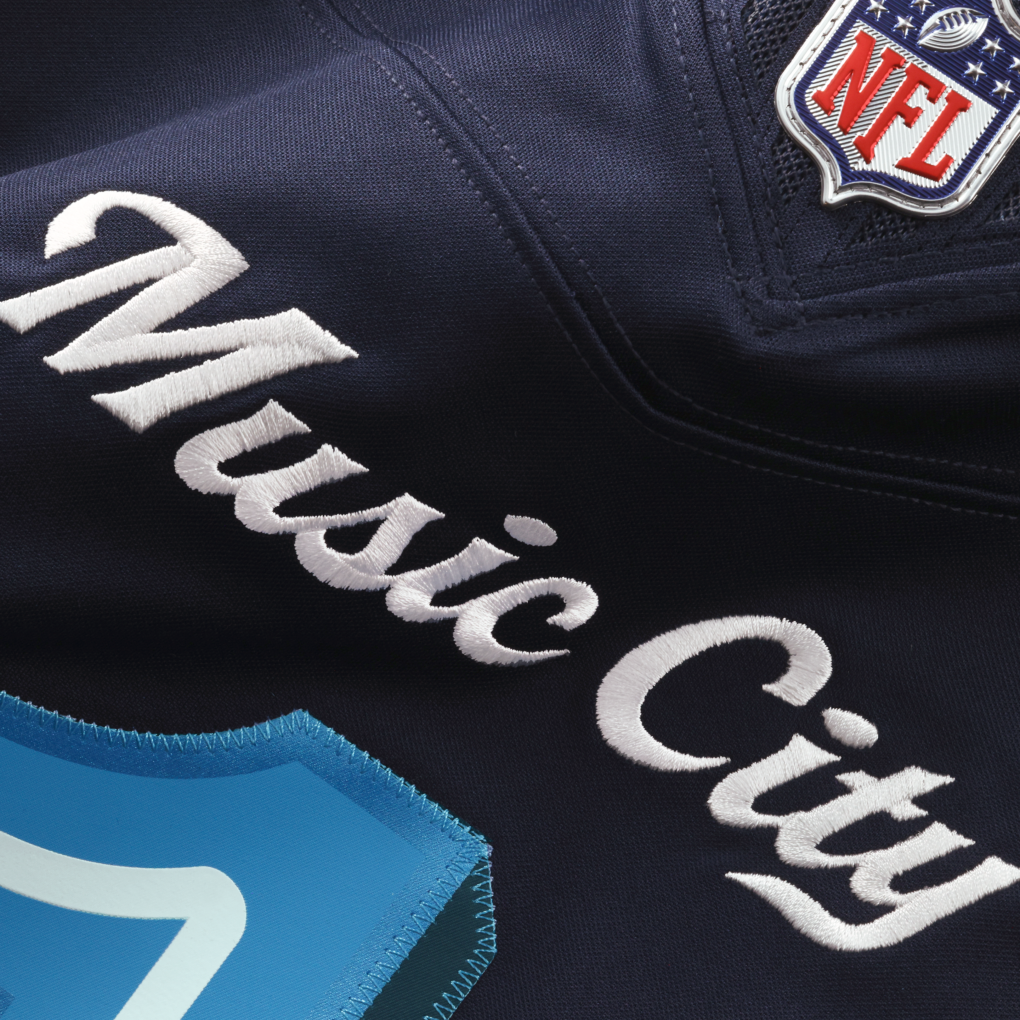 Men's Nike Jeffery Simmons Navy Tennessee Titans 2026 Rivalries Collection Stitched Limited Jersey