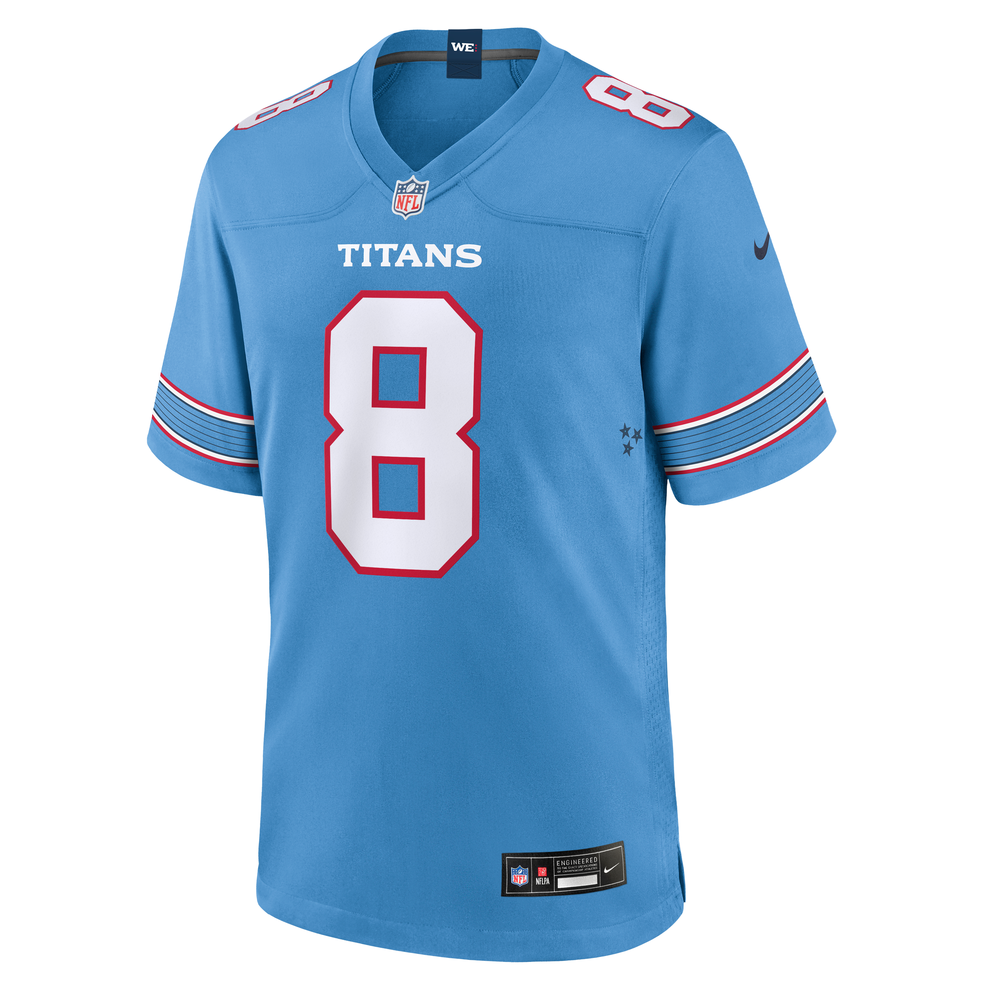 Maillot de match Nike K.J. Osborn bleu clair des Titans du Tennessee pour homme