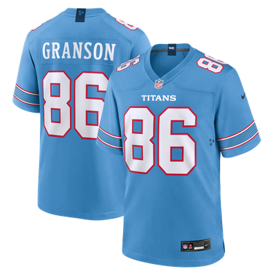 Kylen Granson Tennessee Titans Nike Team Game Jersey - Light Blue