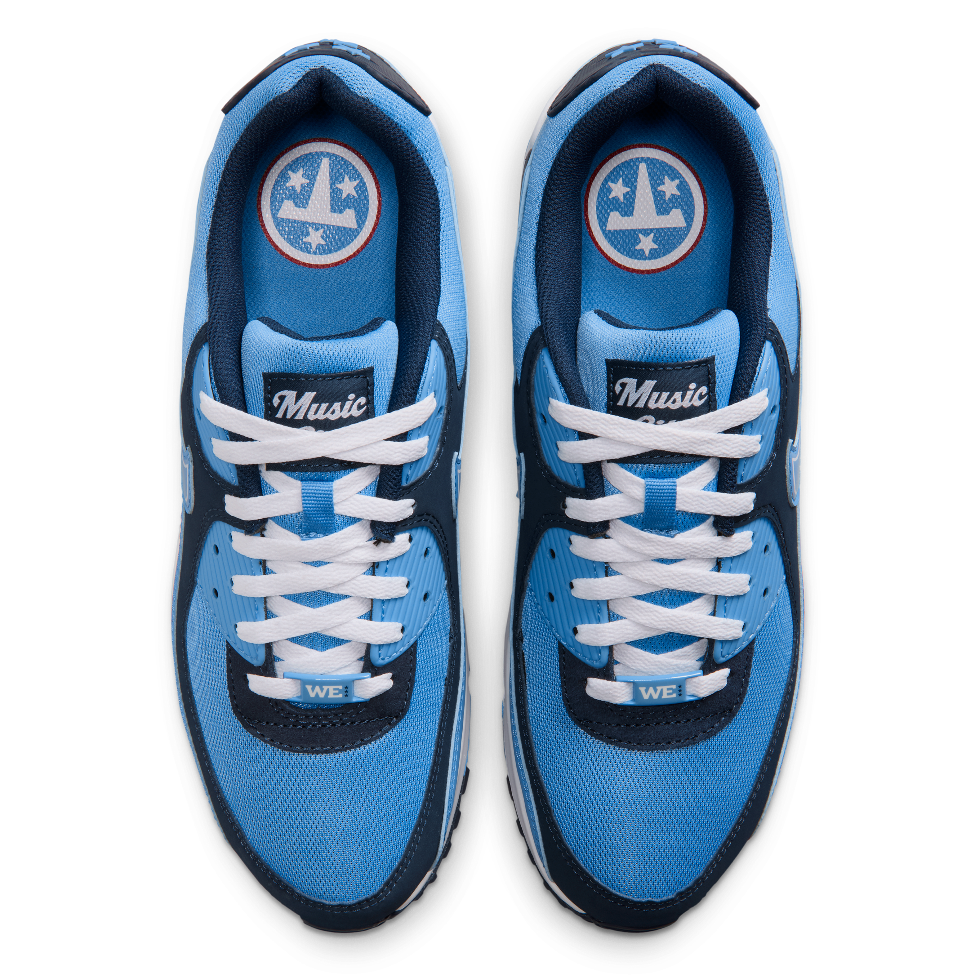 Men's Nike  Light Blue Tennessee Titans 2026 Rivalries Collection Air Max 90 Shoes
