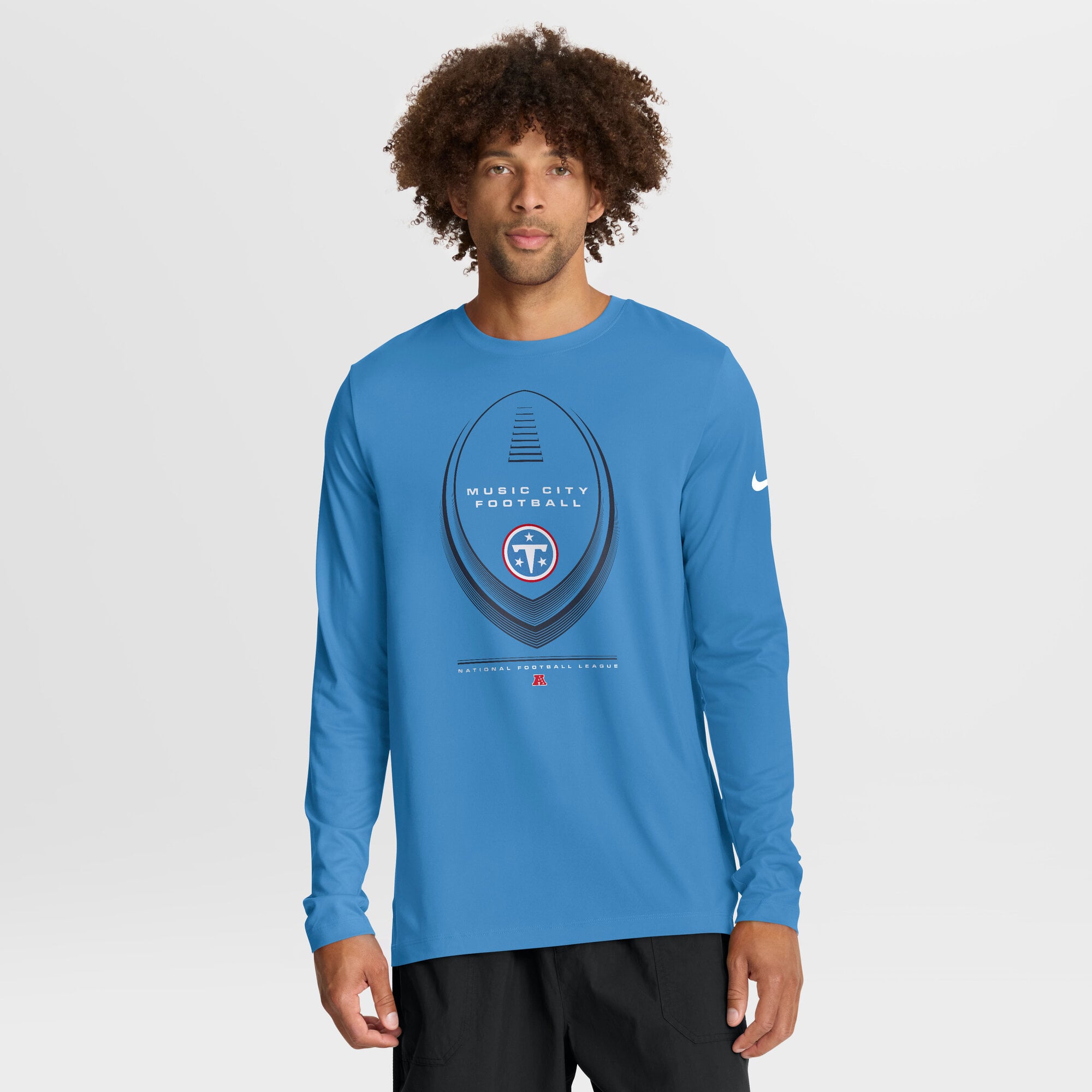T-shirt à manches longues Nike Legend Icon Dri-FIT bleu clair pour homme des Tennessee Titans
