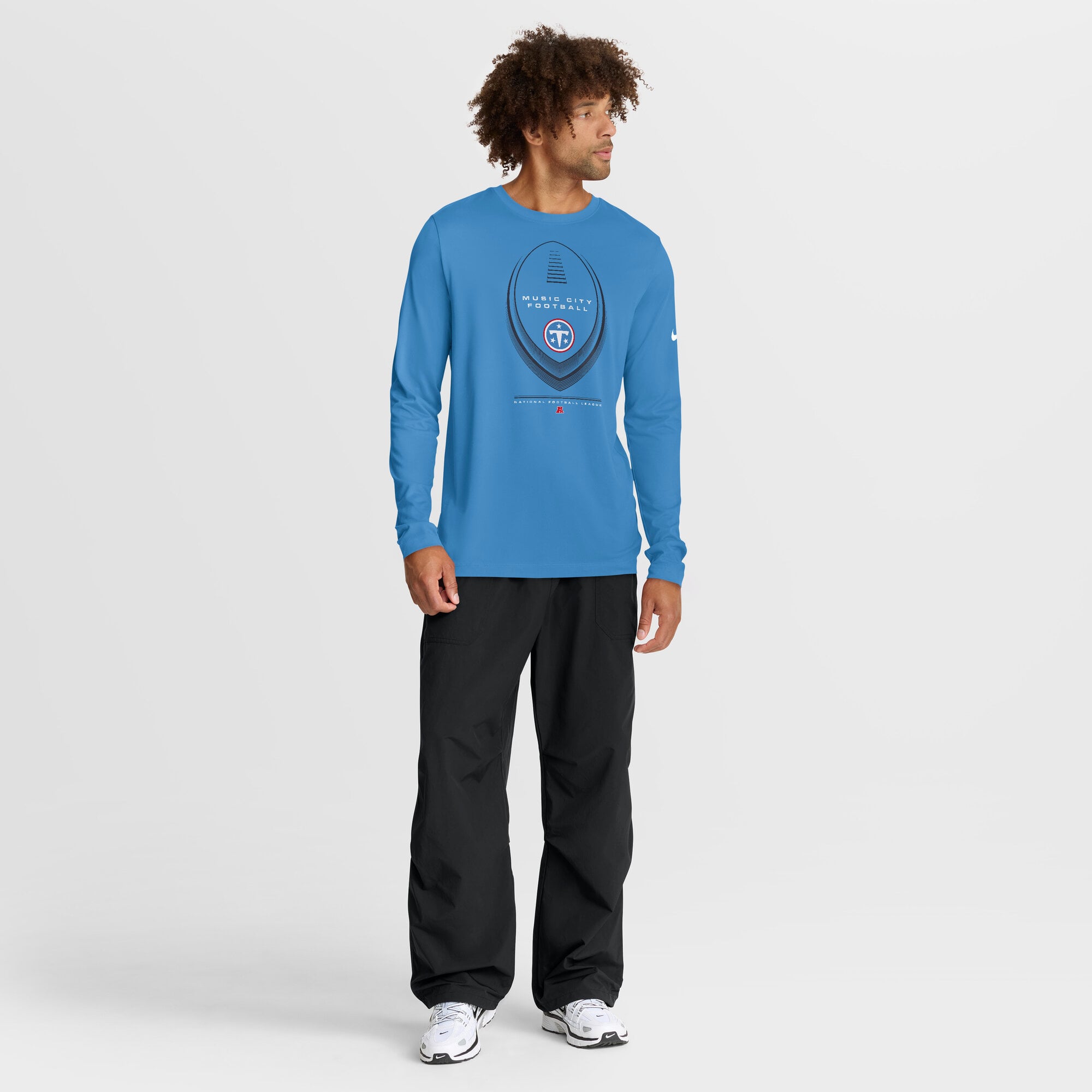T-shirt à manches longues Nike Legend Icon Dri-FIT bleu clair pour homme des Tennessee Titans