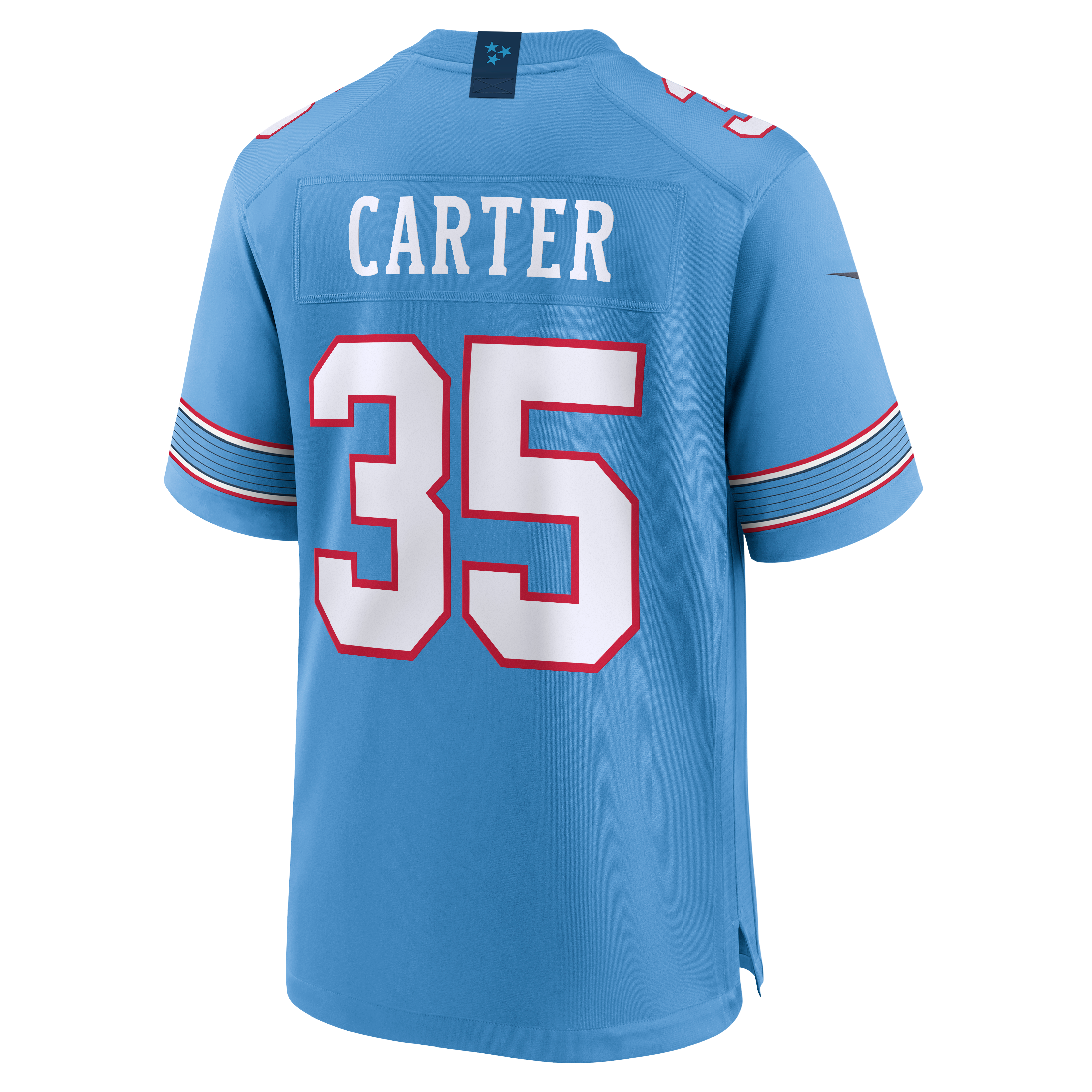 Maillot de match Nike Michael Carter bleu clair des Titans du Tennessee pour homme