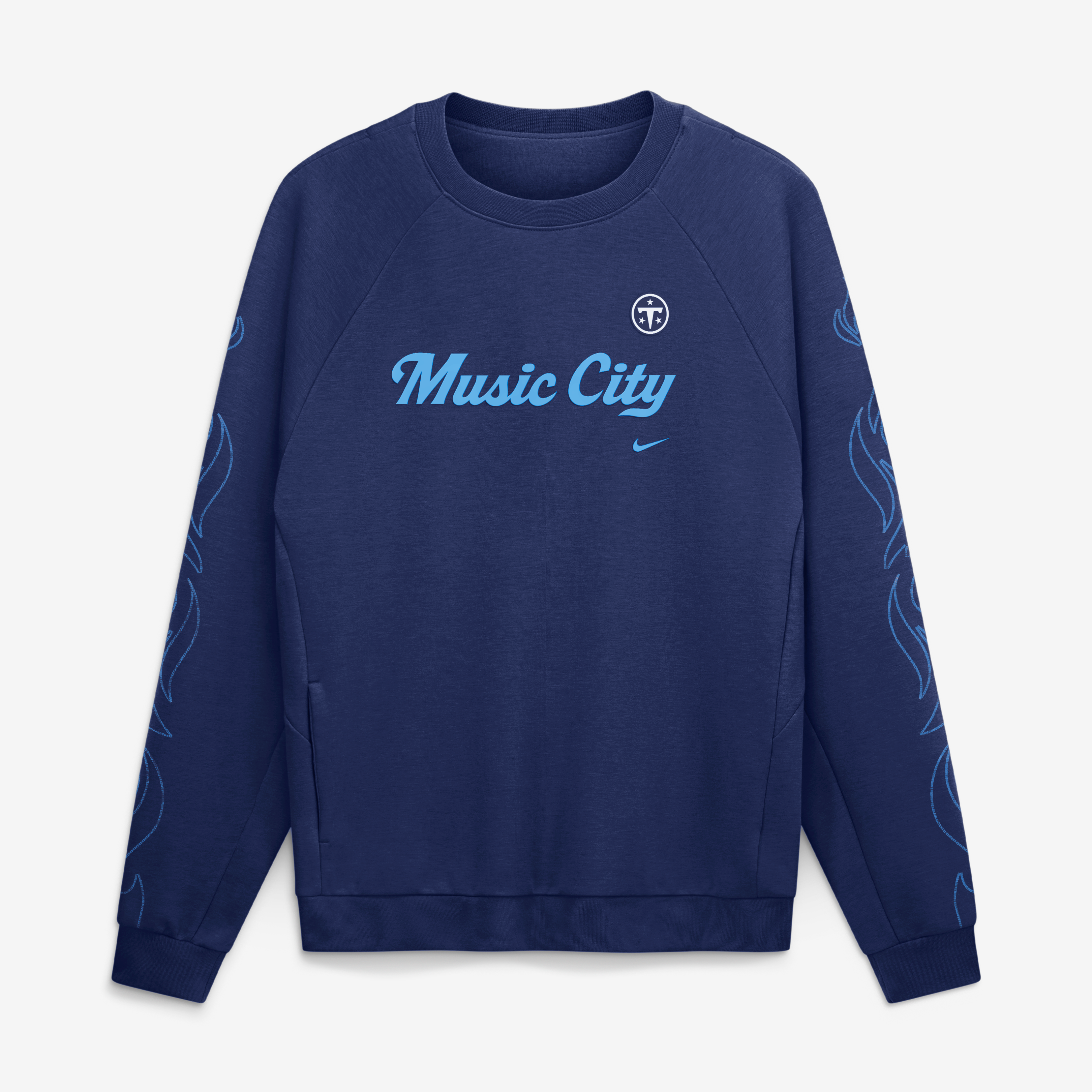 Men's Nike  Navy Tennessee Titans 2026 Rivalries Collection Dri-FIT Crew Sweatshirt
