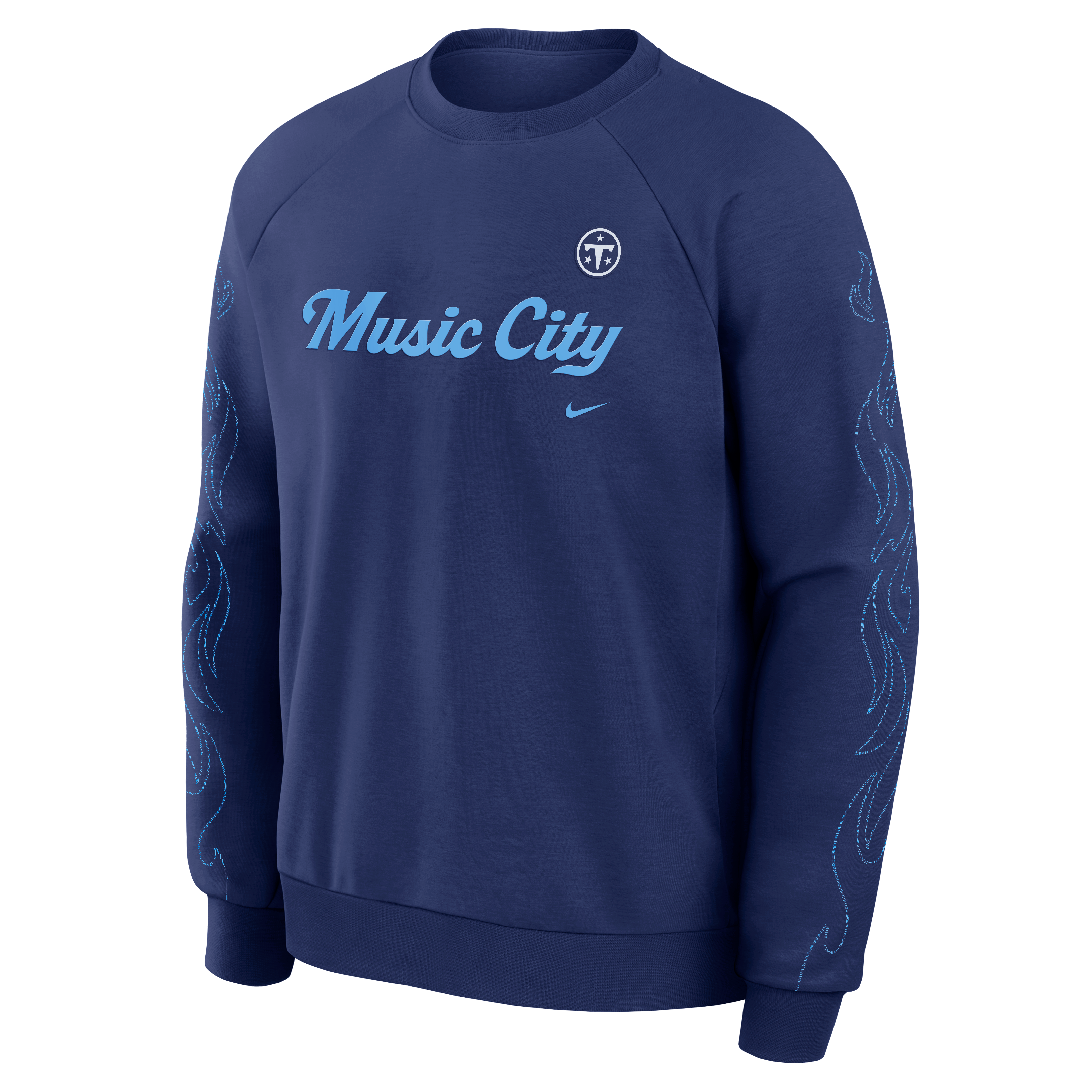 Men's Nike  Navy Tennessee Titans 2026 Rivalries Collection Dri-FIT Crew Sweatshirt