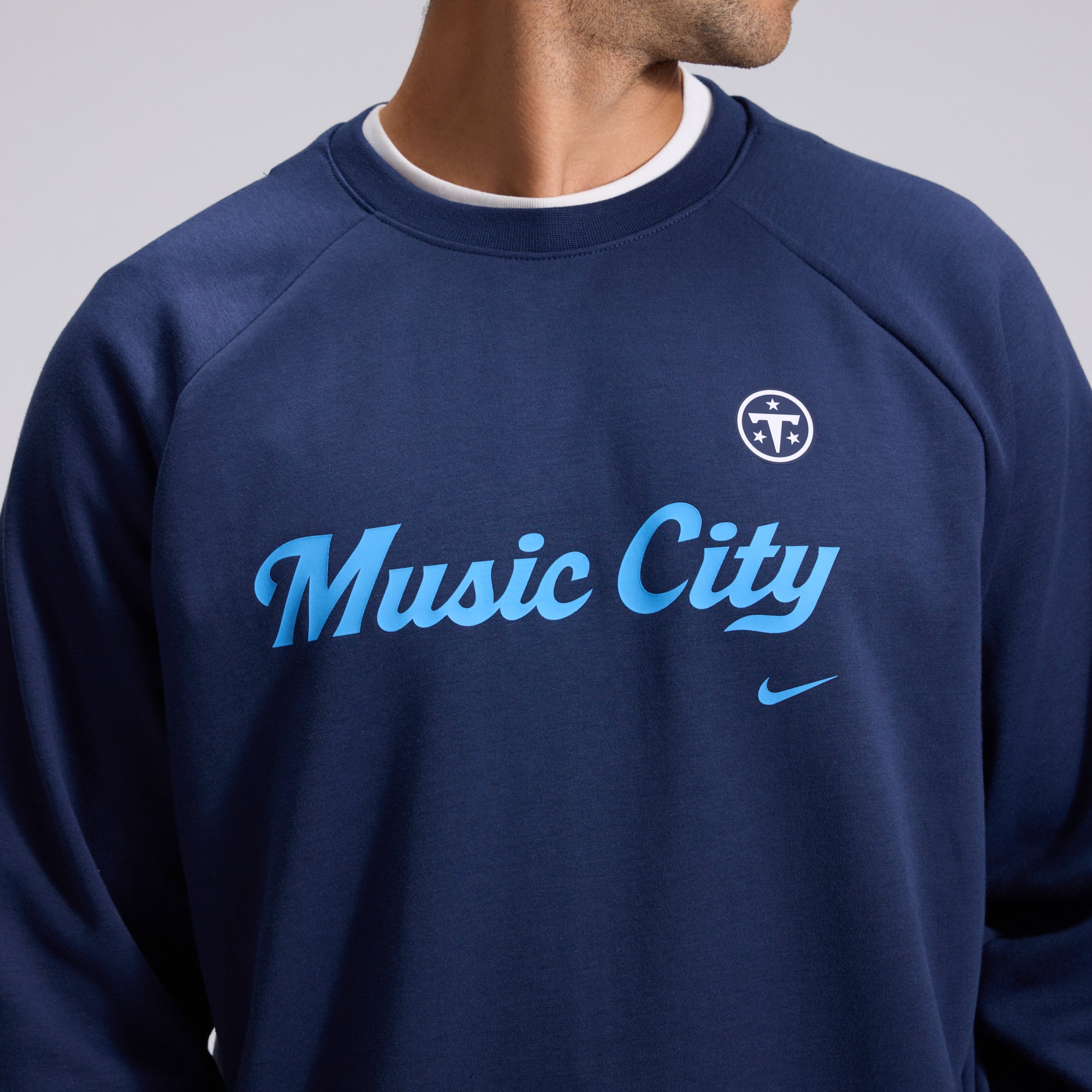 Men's Nike  Navy Tennessee Titans 2026 Rivalries Collection Dri-FIT Crew Sweatshirt