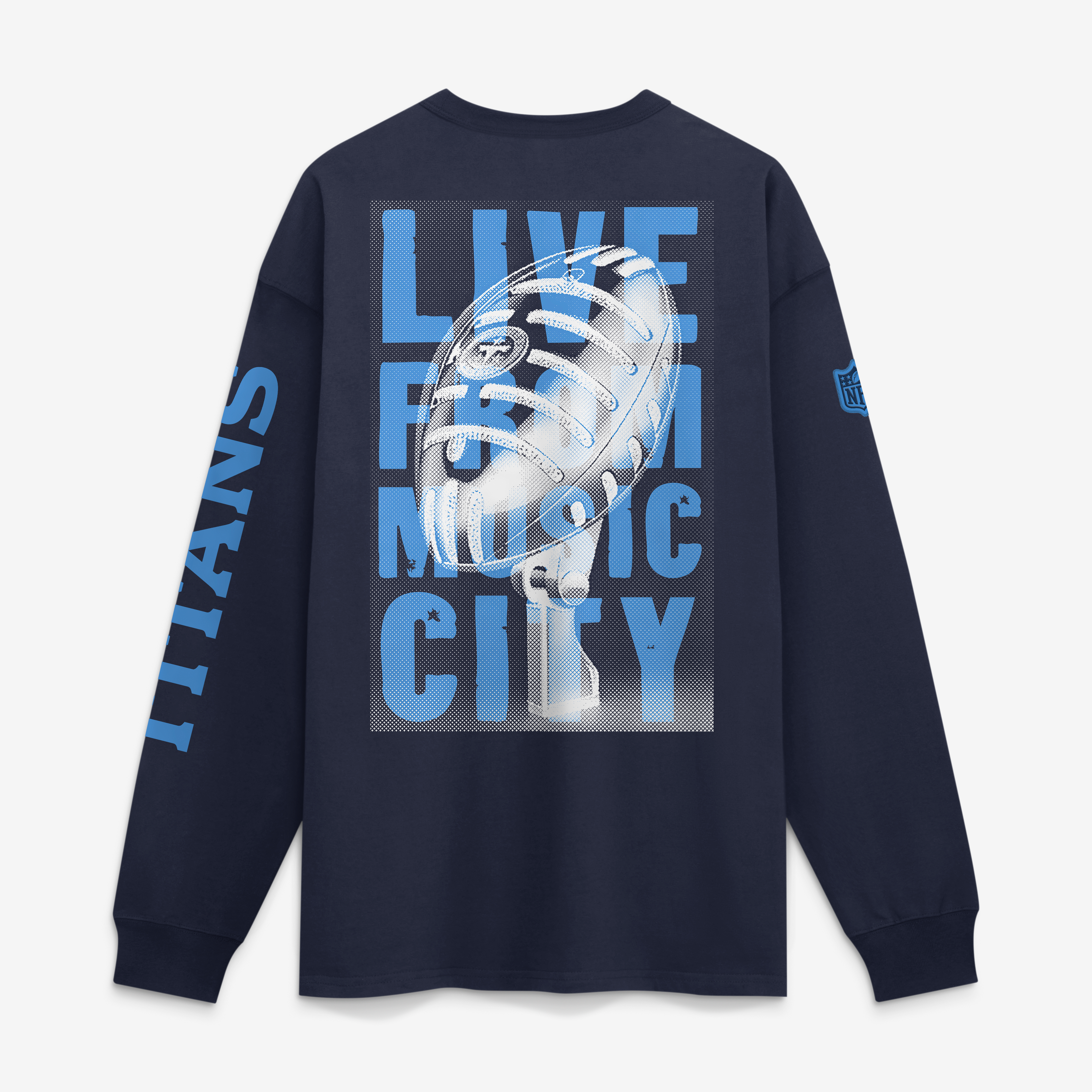 T-shirt à manches longues Nike Max90 pour homme, bleu marine, collection Tennessee Titans 2026 Rivalries