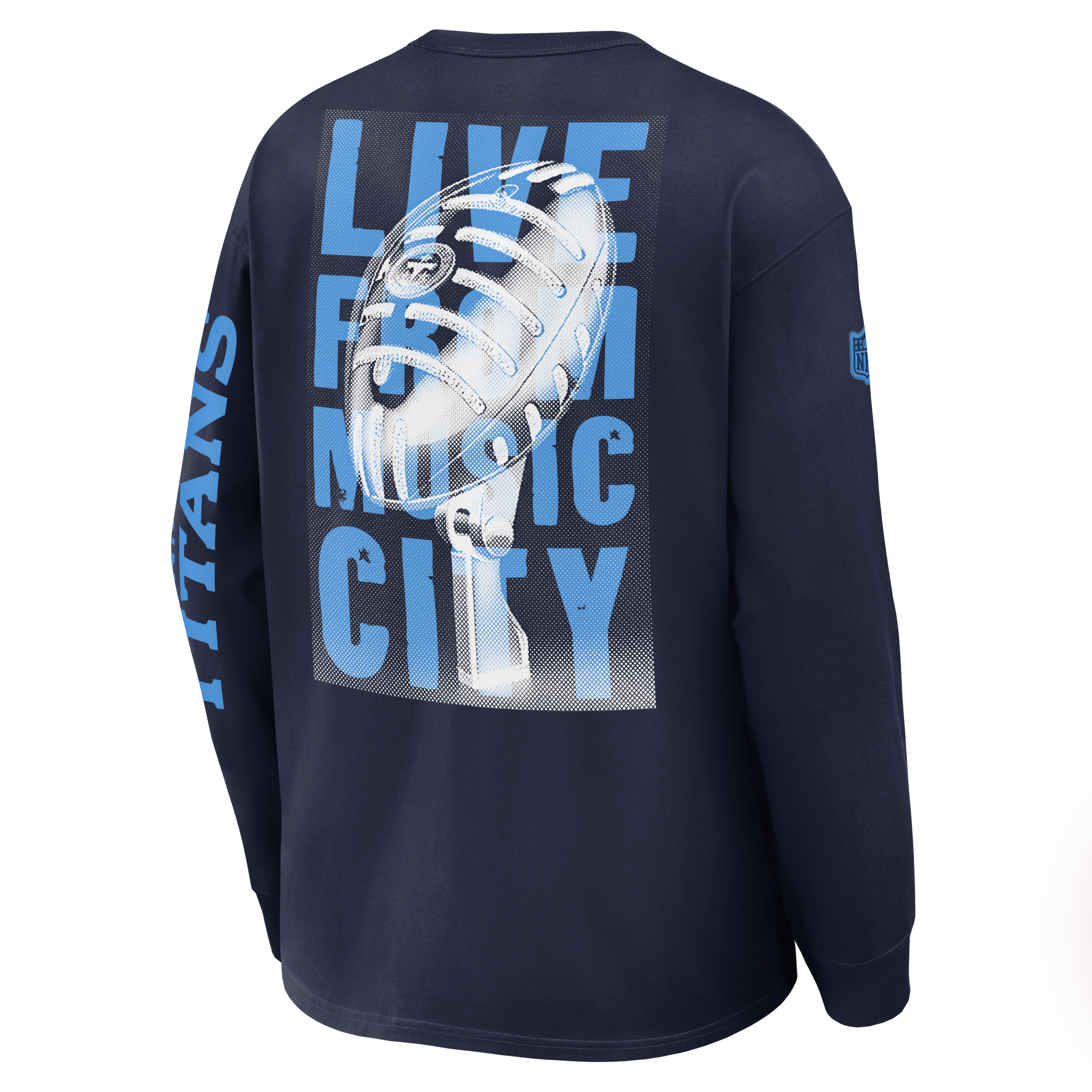 T-shirt à manches longues Nike Max90 pour homme, bleu marine, collection Tennessee Titans 2026 Rivalries