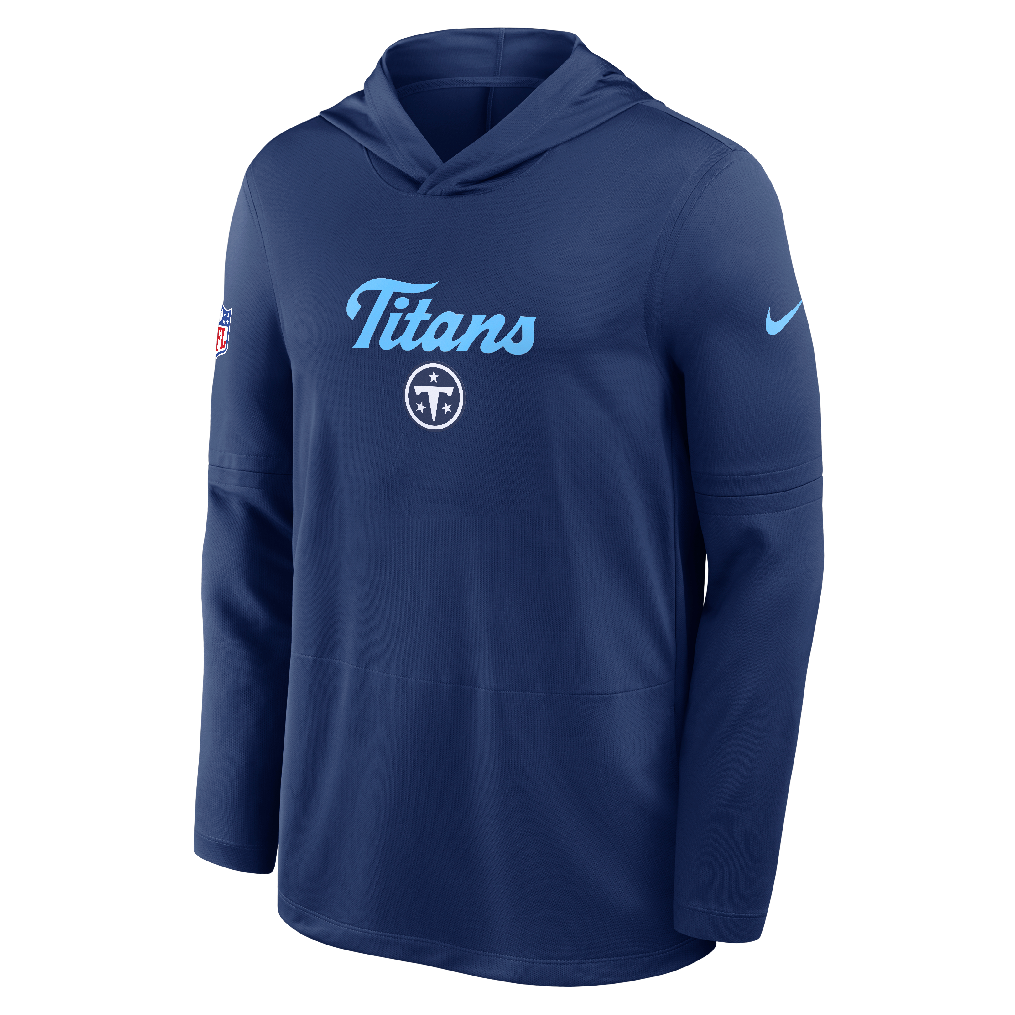Men's Nike  Navy Tennessee Titans 2026 Rivalries Collection Sideline Lightweight Hooded Long Sleeve Top