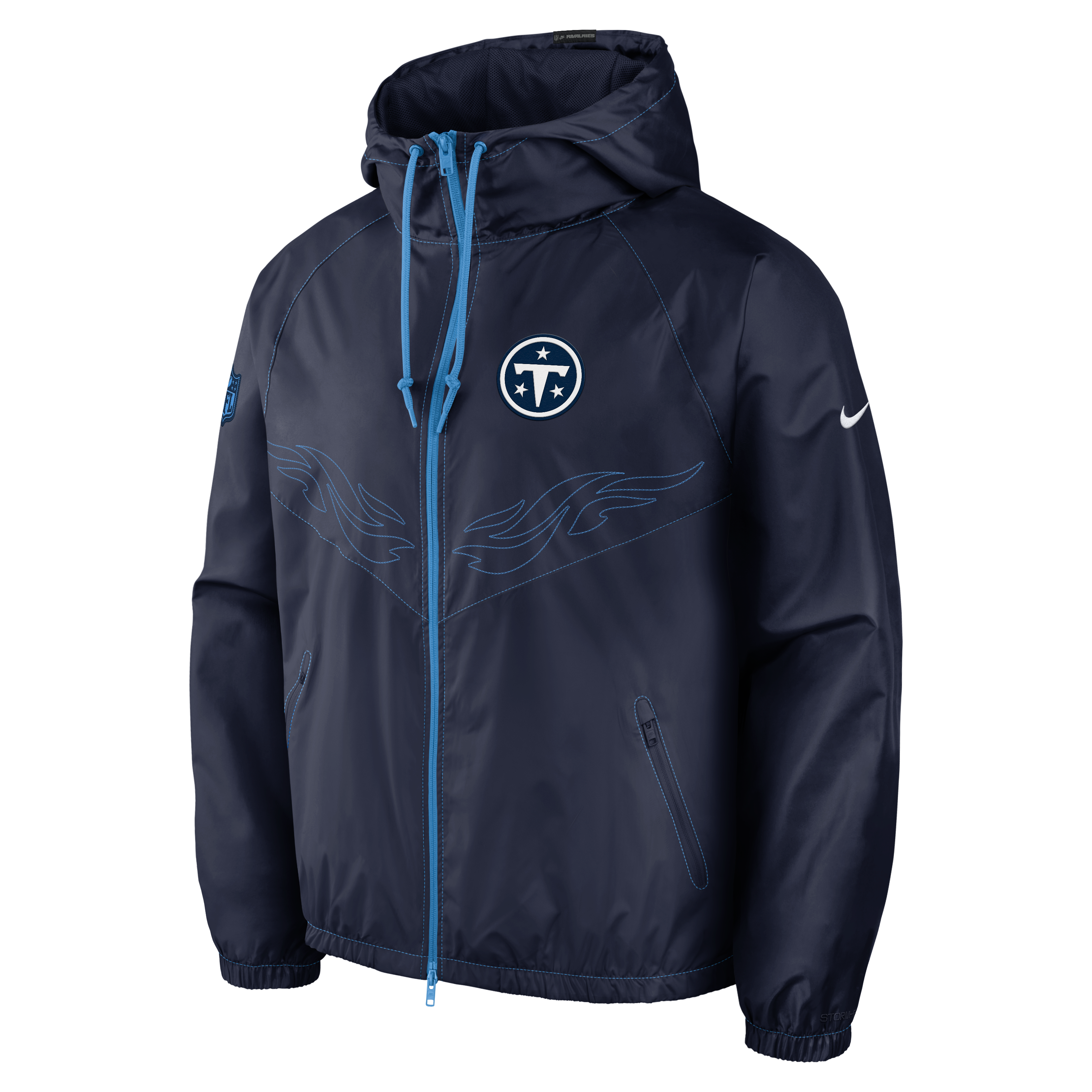Veste coupe-vent zippée Nike pour homme, collection Rivalries 2026 des Tennessee Titans, bleu marine