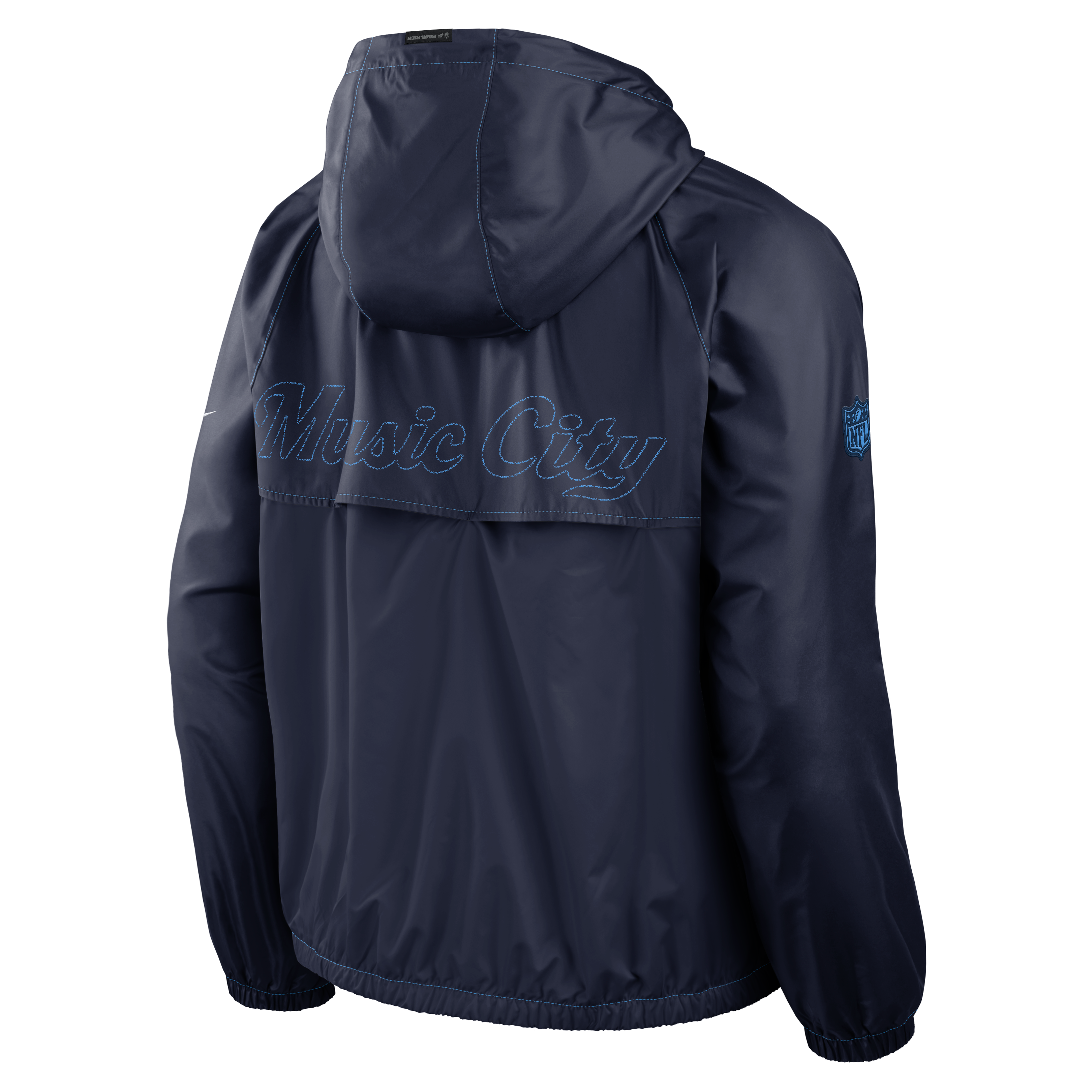 Veste coupe-vent zippée Nike pour homme, collection Rivalries 2026 des Tennessee Titans, bleu marine