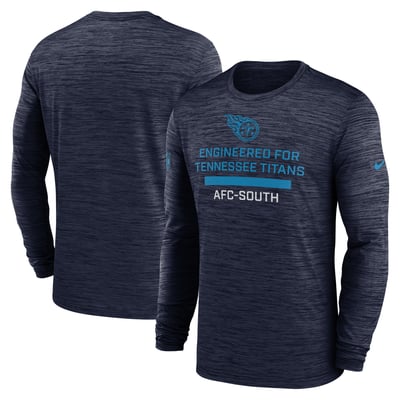 Tennessee Titans Nike Sideline Velocity Dri-FIT Long Sleeve T-Shirt - Navy