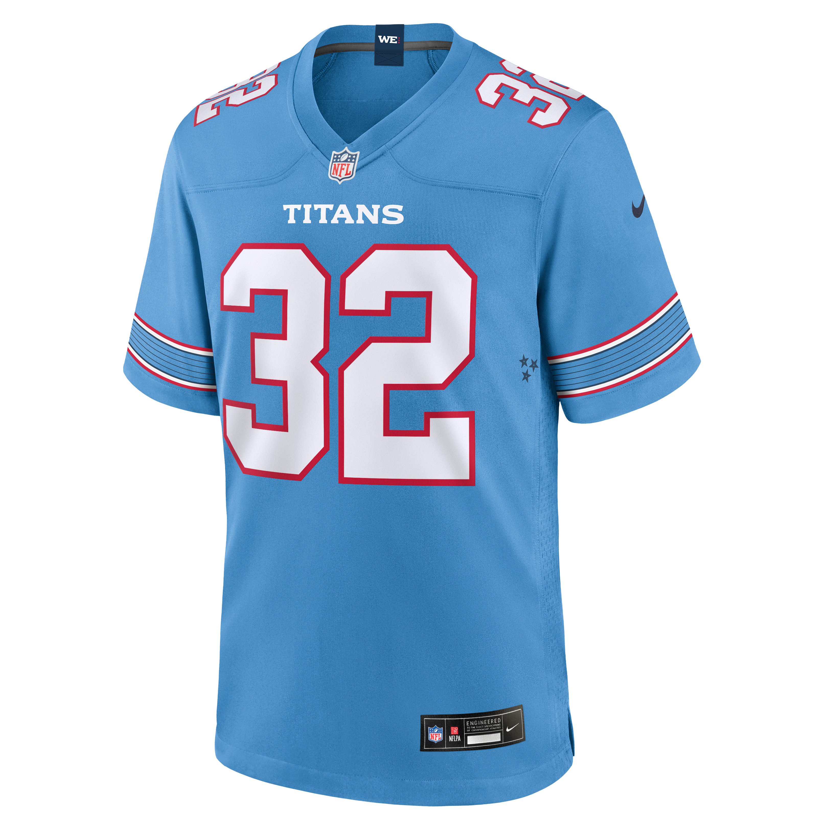 Maillot de match Nike Nicholas Singleton bleu clair des Tennessee Titans pour homme