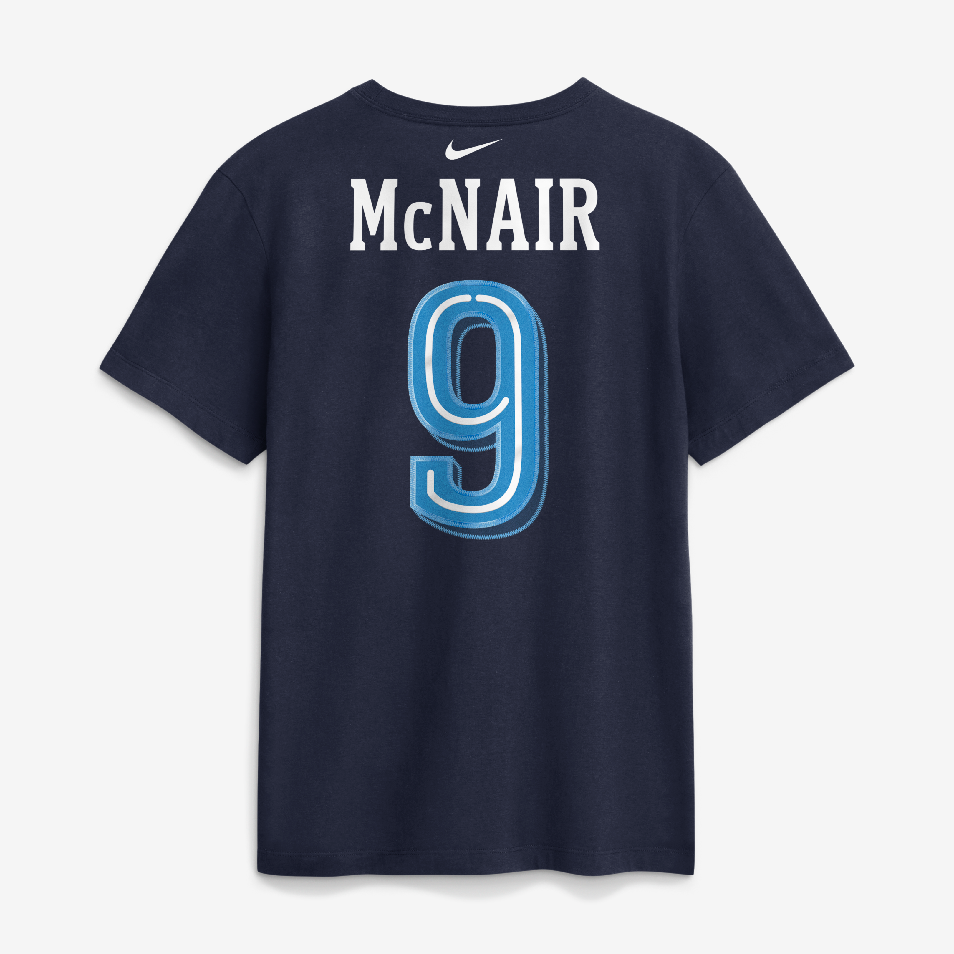 Men's Nike Steve McNair Navy Tennessee Titans 2026 Rivalries Collection Player Name & Number T-Shirt
