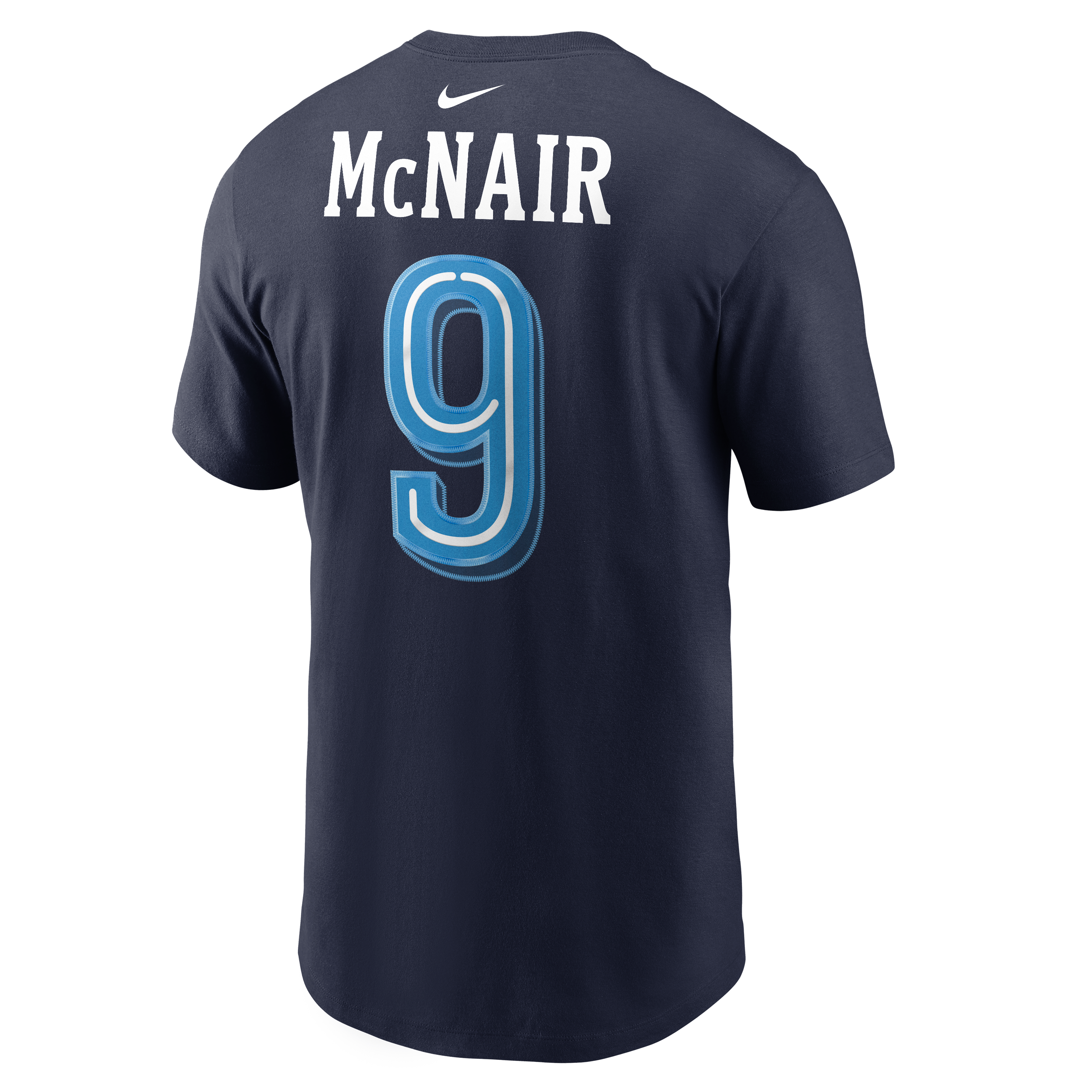 Men's Nike Steve McNair Navy Tennessee Titans 2026 Rivalries Collection Player Name & Number T-Shirt