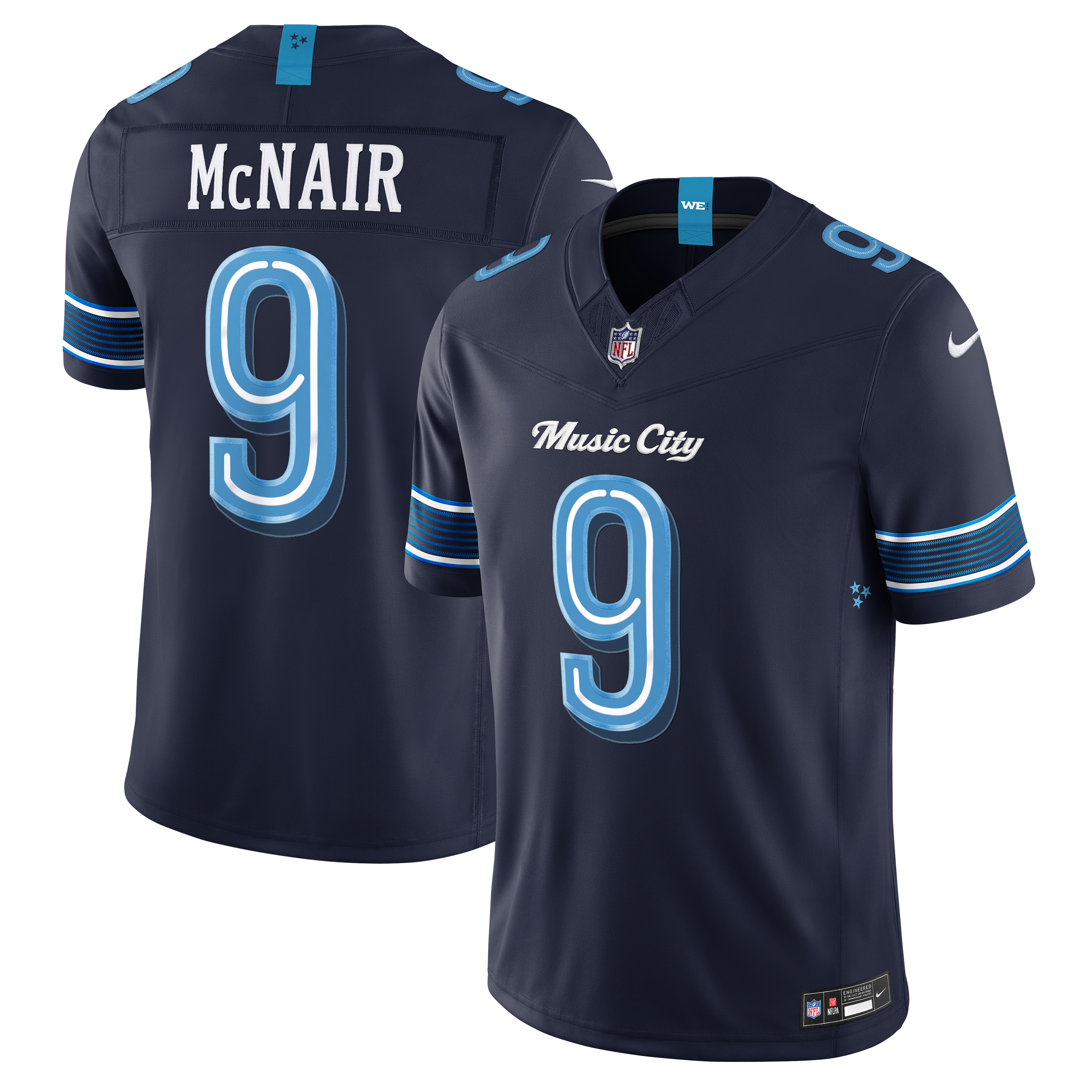 Men's Nike Steve McNair Navy Tennessee Titans 2026 Rivalries Collection Stitched Limited Jersey