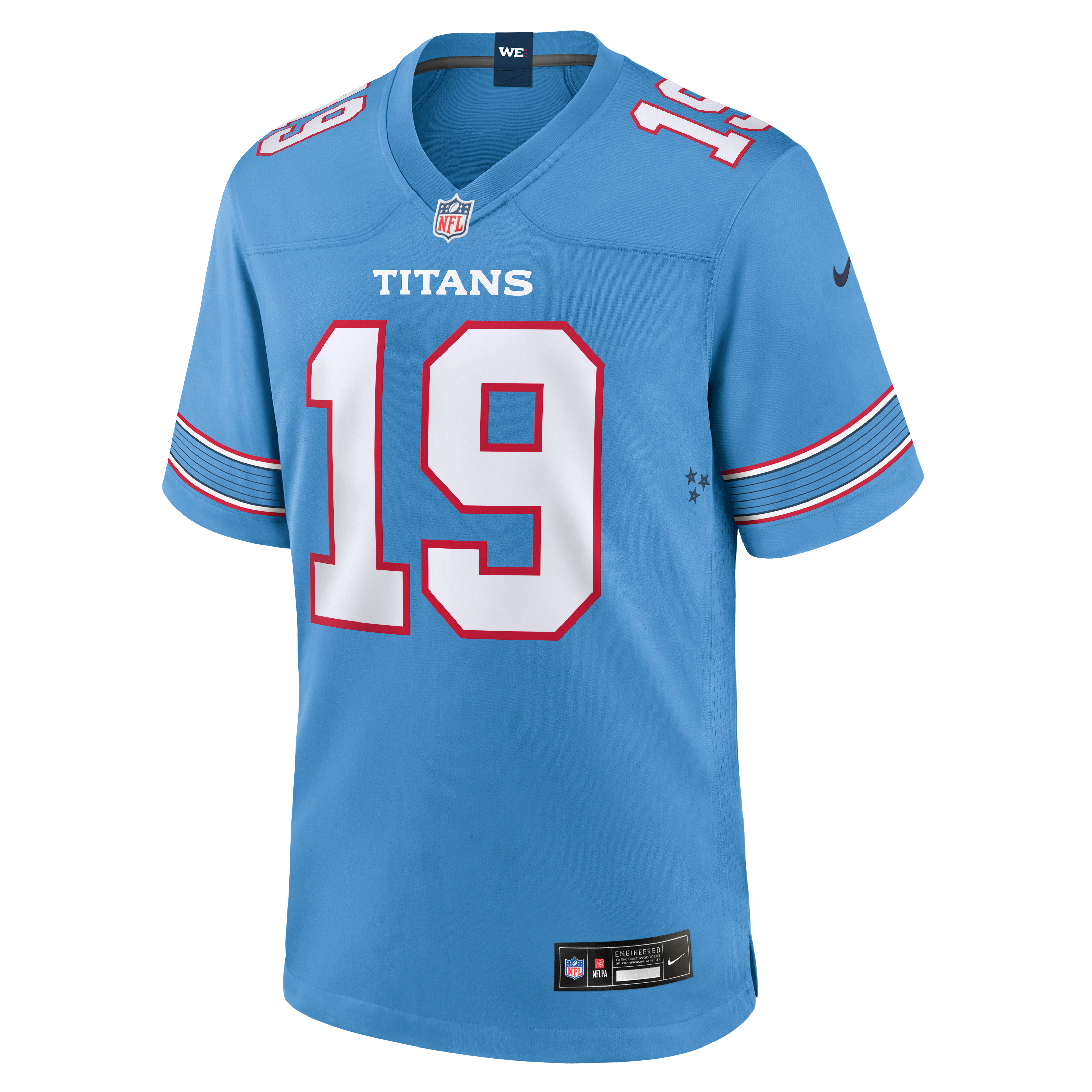 Maillot de match Nike Tyren Montgomery bleu clair des Tennessee Titans pour homme