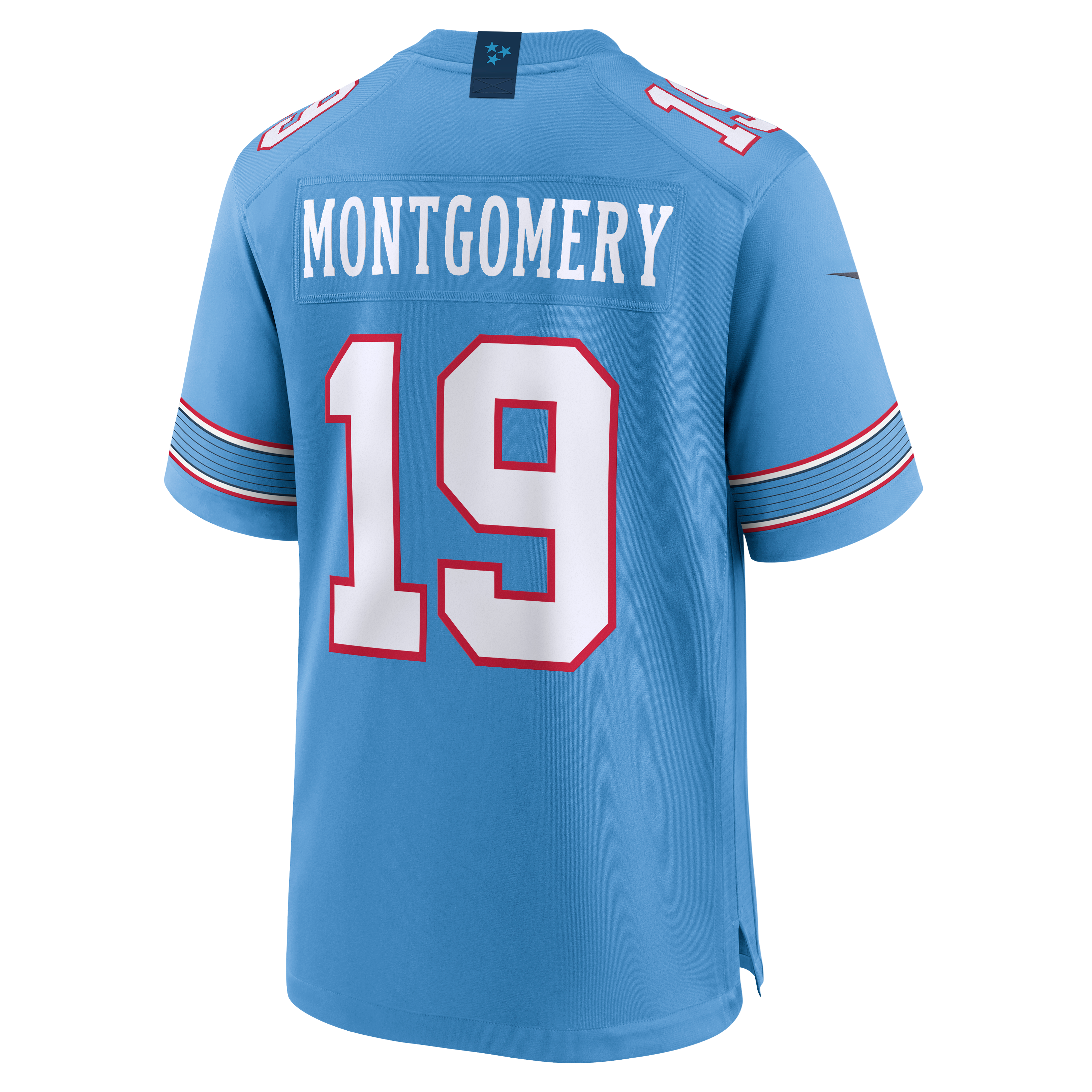 Maillot de match Nike Tyren Montgomery bleu clair des Tennessee Titans pour homme