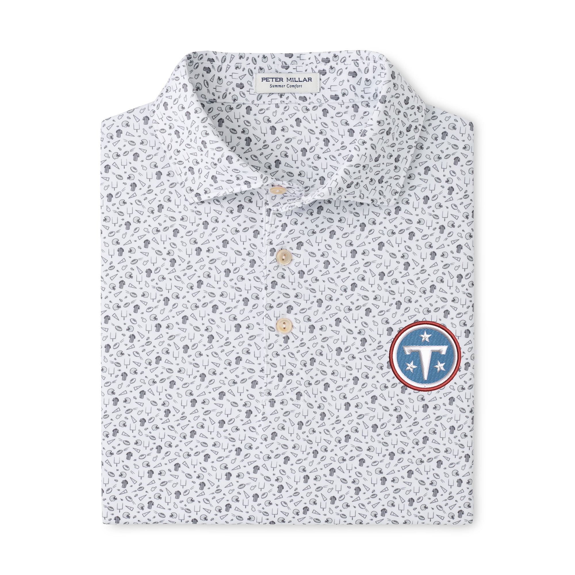 Polo de performance Peter Millar gris Tennessee Titans pour homme