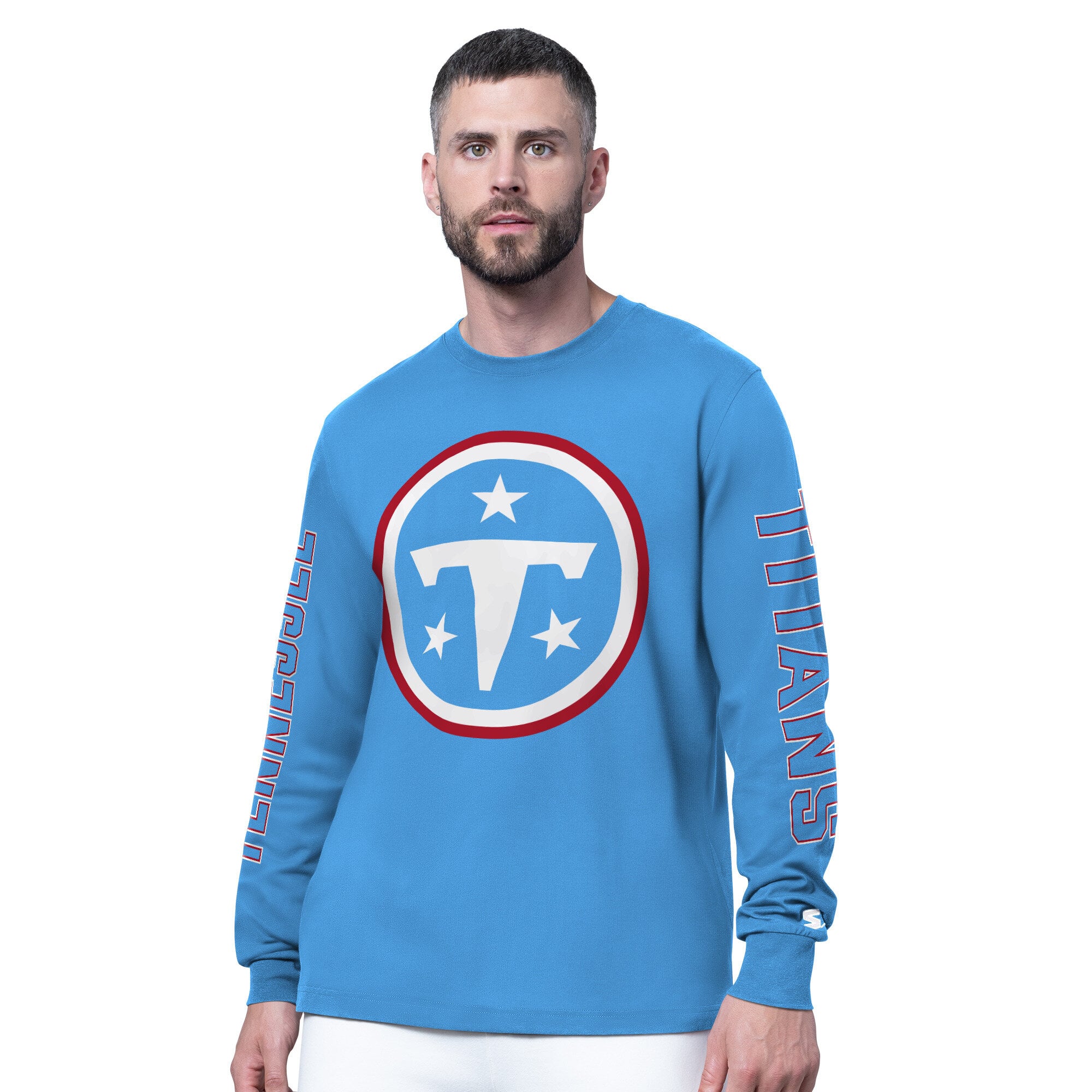 T-shirt à manches longues Starter bleu clair Tennessee Titans Clutch Hit II pour homme