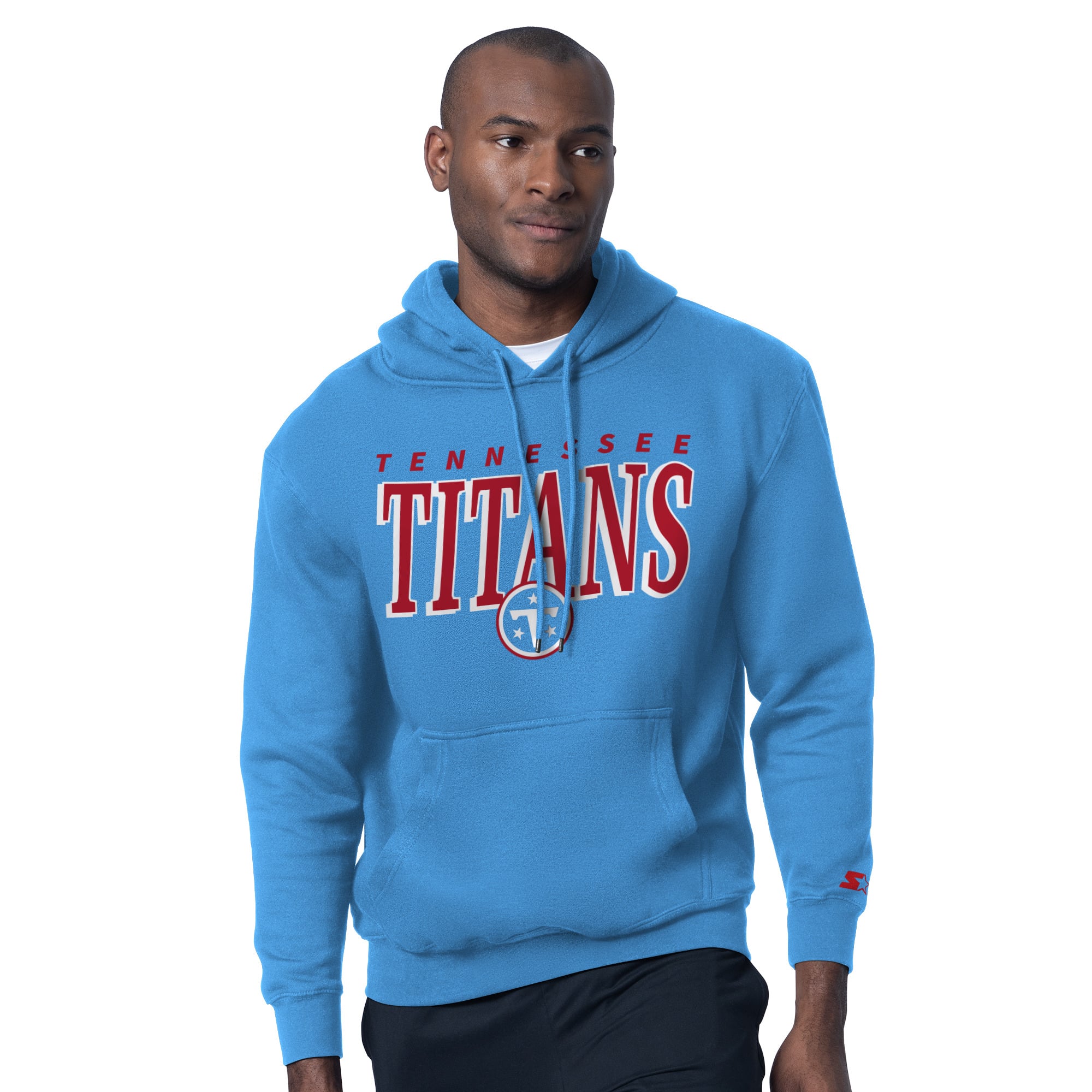 Ensemble t-shirt et sweat à capuche Starter bleu clair pour homme avec logo des Tennessee Titans