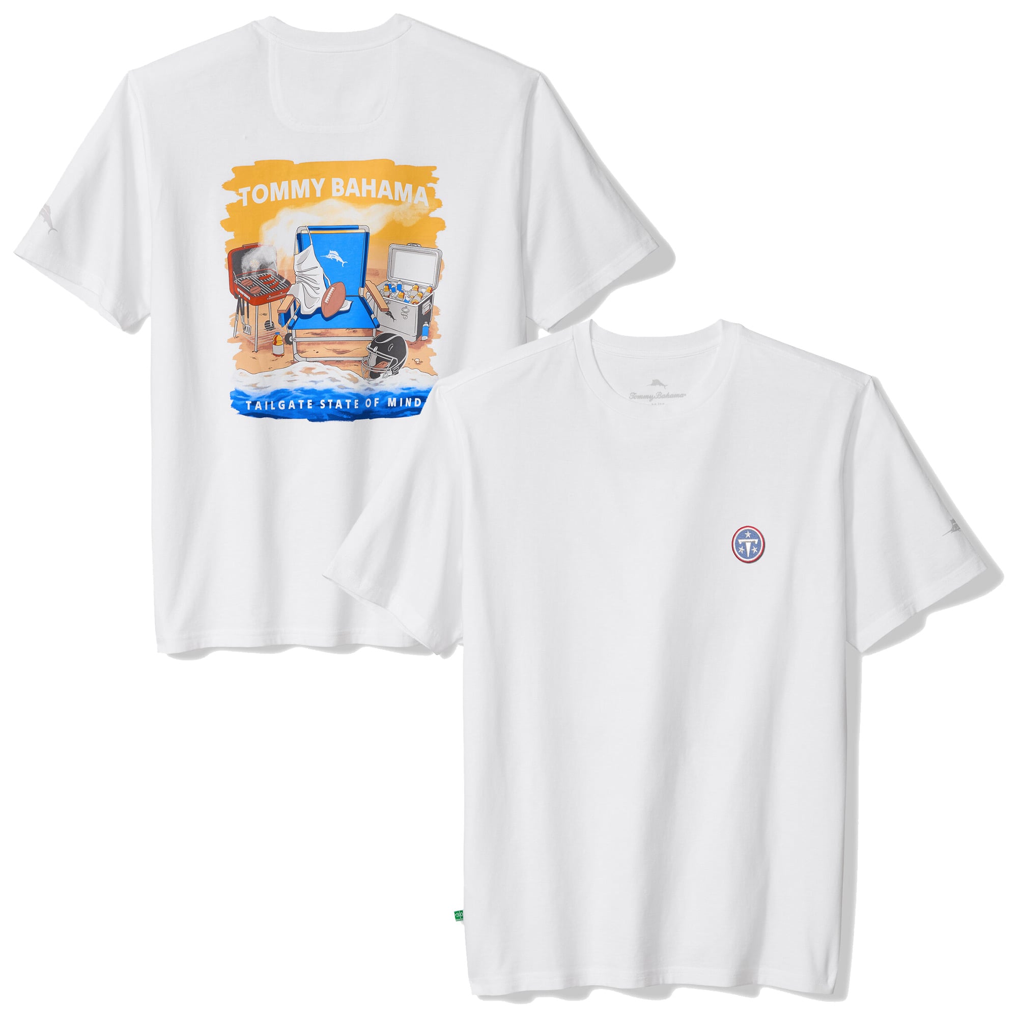 Men's Tommy Bahama White Tennessee Titans Tailgate State of Mind T-Shirt