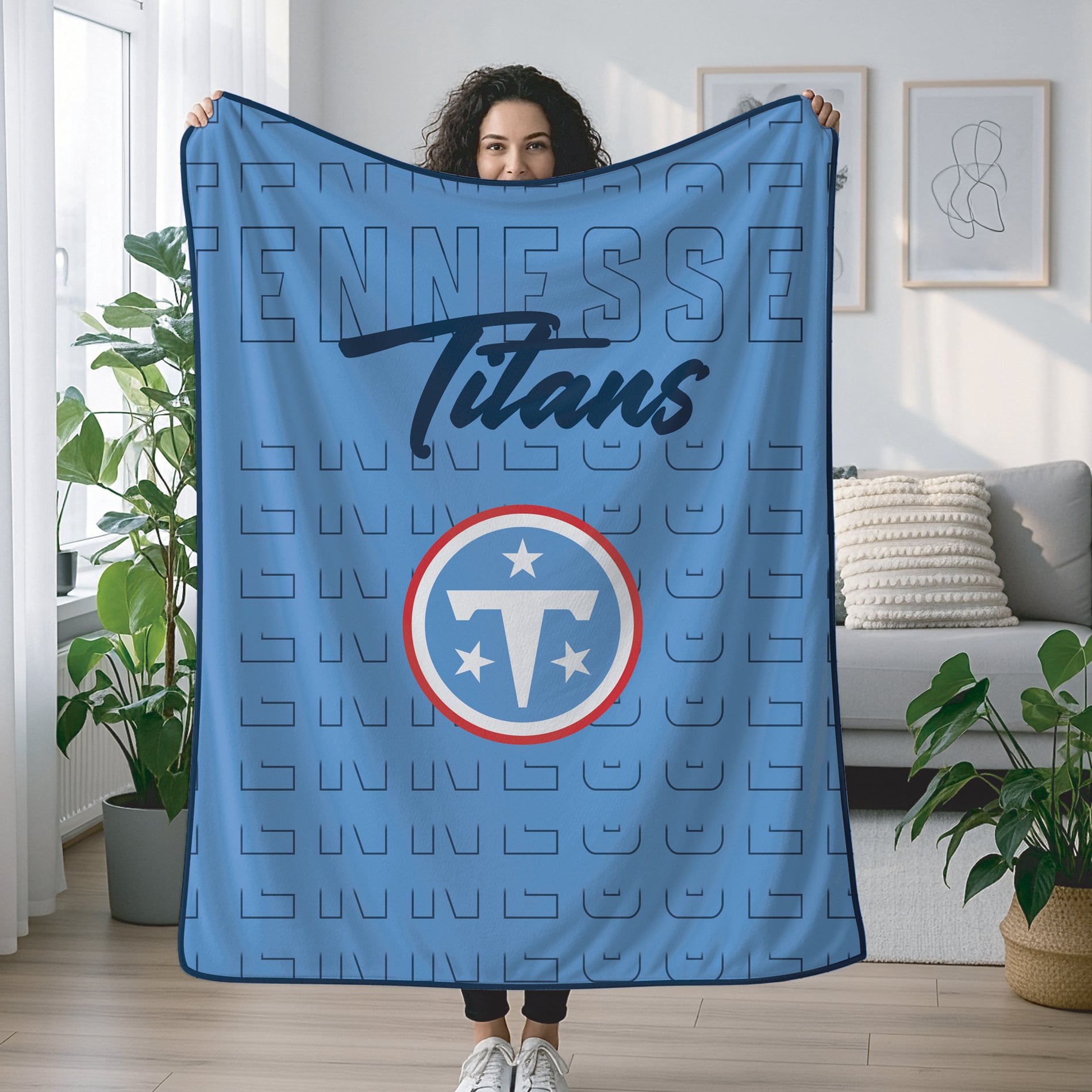 Couverture ultra douce Pegasus Tennessee Titans Echo Script Fade 50" x 60"