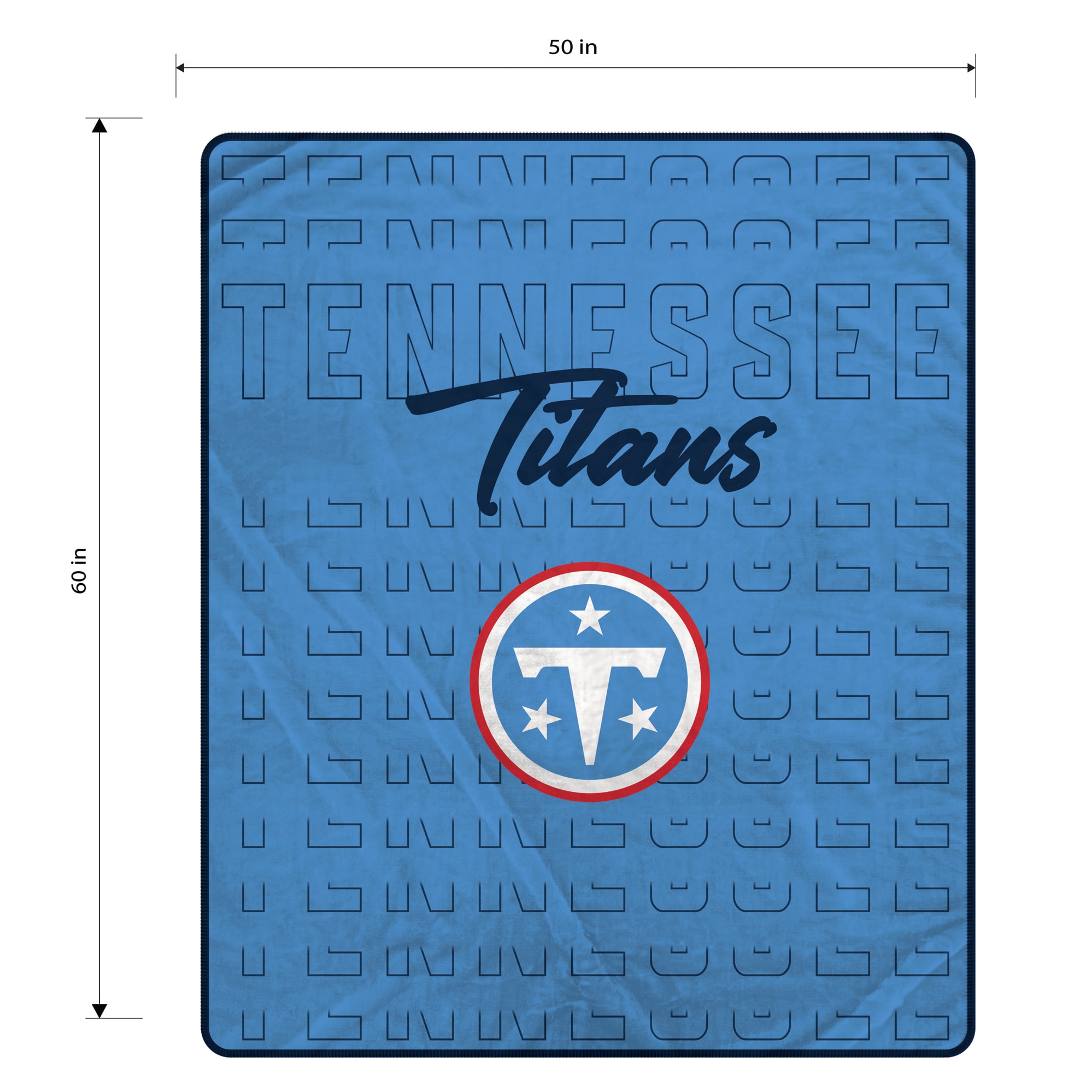 Couverture ultra douce Pegasus Tennessee Titans Echo Script Fade 50" x 60"