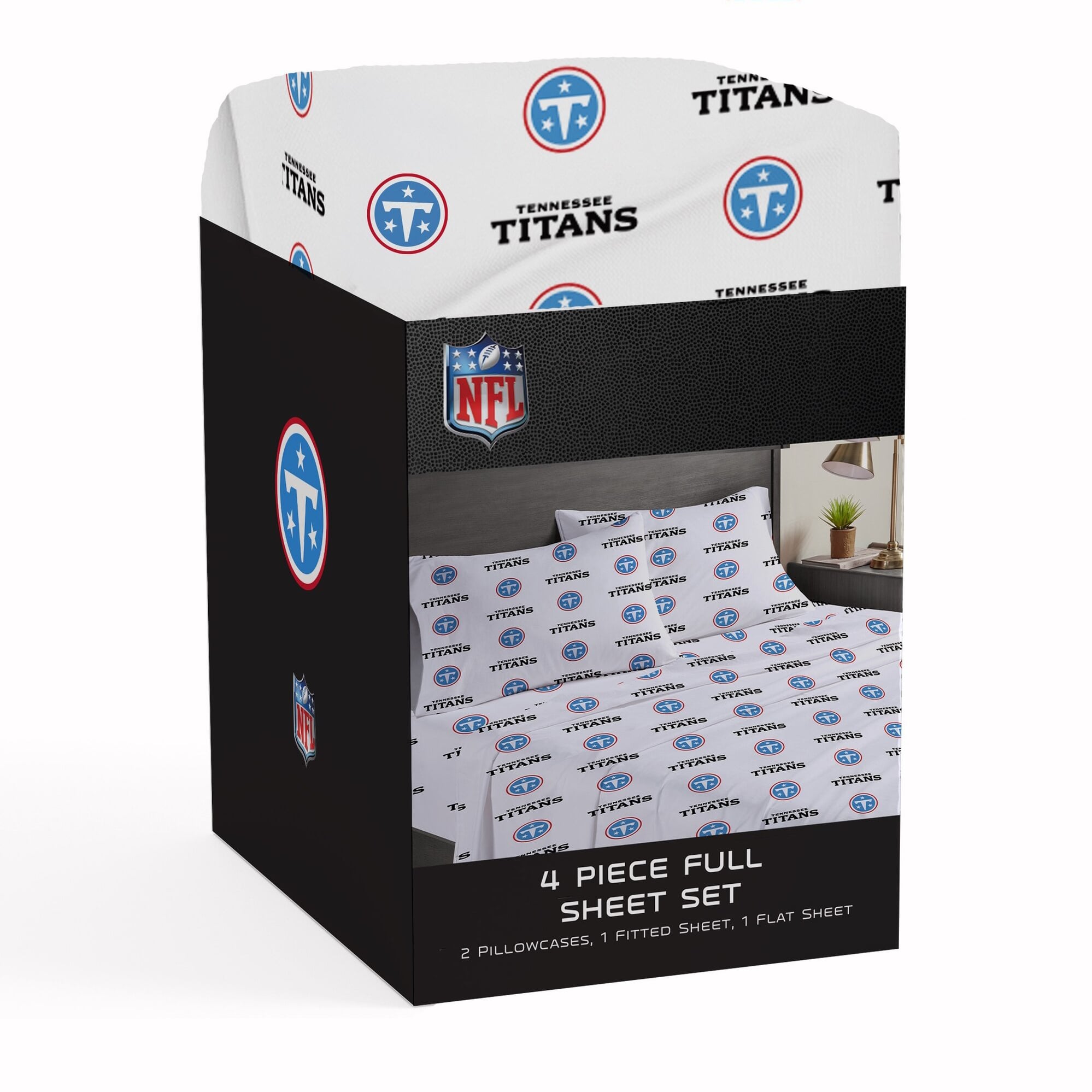 Pegasus Tennessee Titans Four-Piece Full Sheet Set