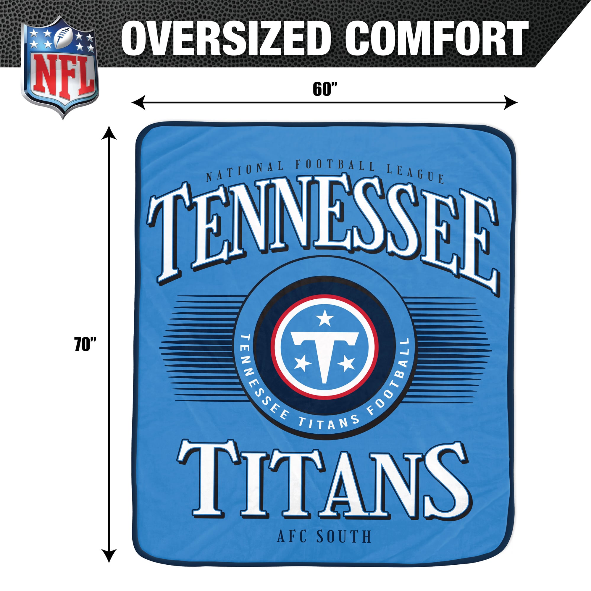 Pegasus Tennessee Titans Spotlight Arch 60" x 70" Ultra Soft Throw Blanket