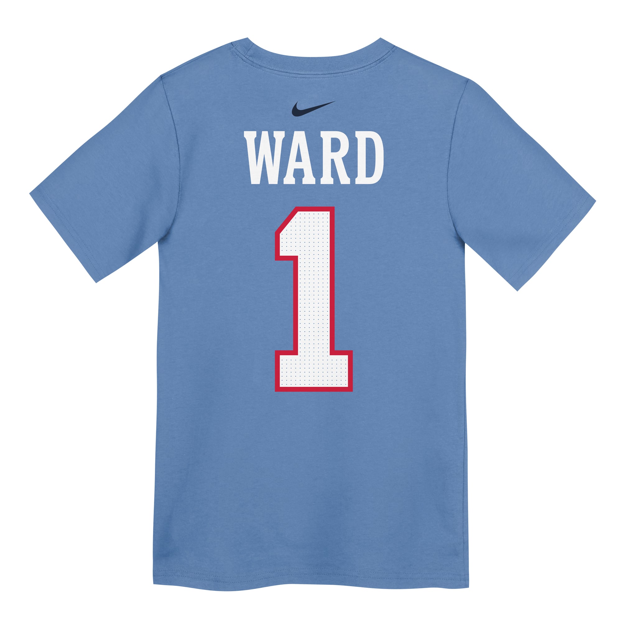 T-shirt Nike Cameron Ward bleu clair des Titans du Tennessee pour enfants d'âge préscolaire, avec nom et numéro joueur