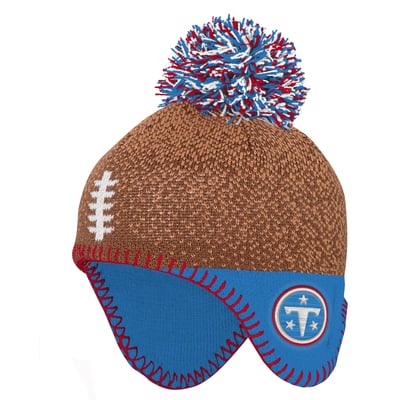 Tennessee Titans Outerstuff Preschool Football Head Knit Hat - Brown