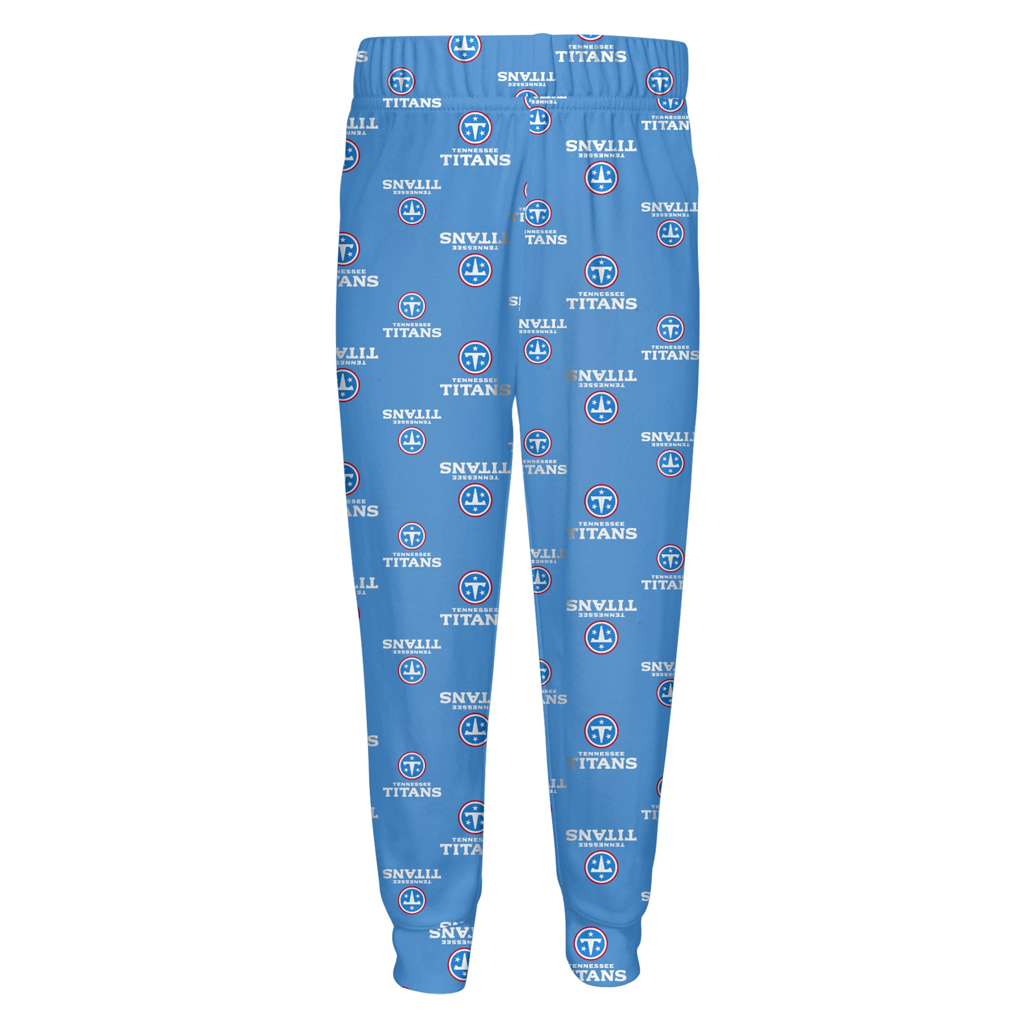 Ensemble pyjama Outerstuff bleu clair à manches longues et pantalon imprimé intégral Tennessee Titans pour enfants d'âge préscolaire