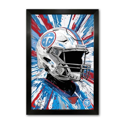 Tennessee Titans 14" x 20" Framed Football Helmet Hyper Speed Art Print