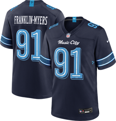 Camiseta Nike Game de la Rivalries del Tennessee Titans - Azul marino - John Franklin-Myers - Hombre