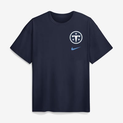 Camiseta de manga corta Nike Rivalries de algodón grueso y corte holgado del Tennessee Titans - Hombre