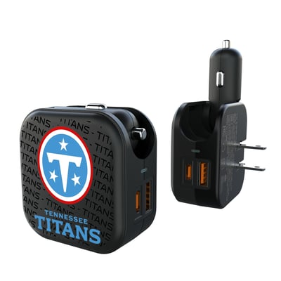 Tennessee Titans Team Logo Dual Port USB Car & Home Charger