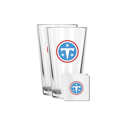Tennessee Titans The Memory Company 16oz. Pint Glass and Coaster Set